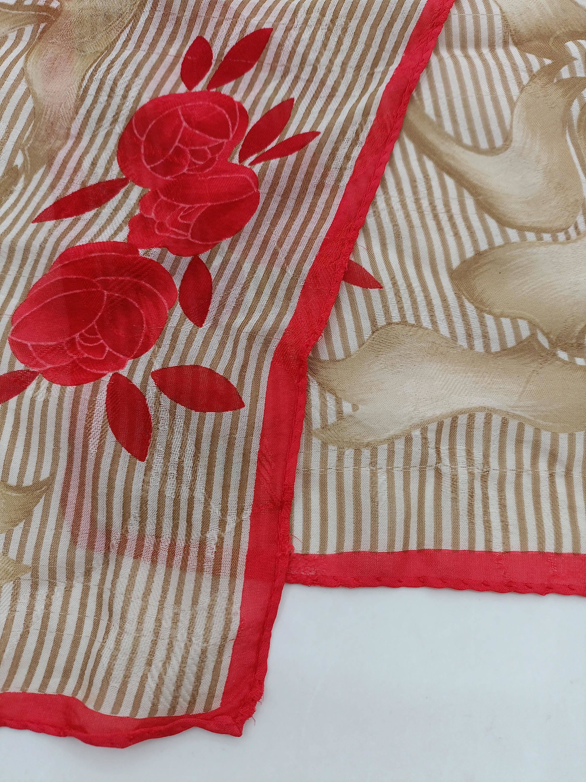 Christian Dior Women's Scarf Multi Floral 100% Silk Rectangle Scarf - Image 4