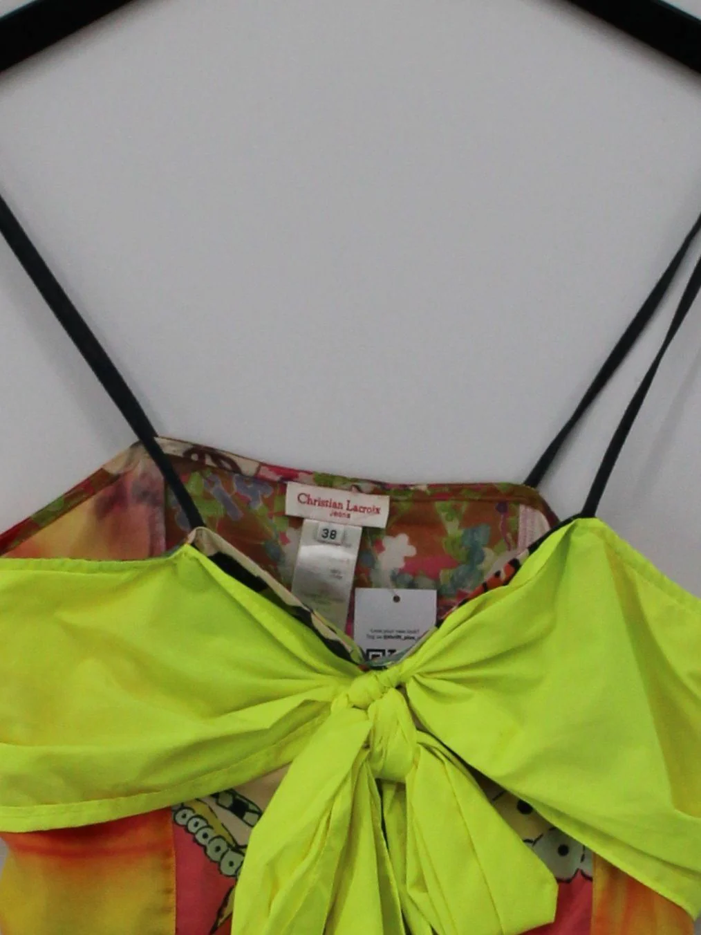 Christian Lacroix Women's Top UK 10 Multi Polyester with Silk, Cotton Cropped - Image 3
