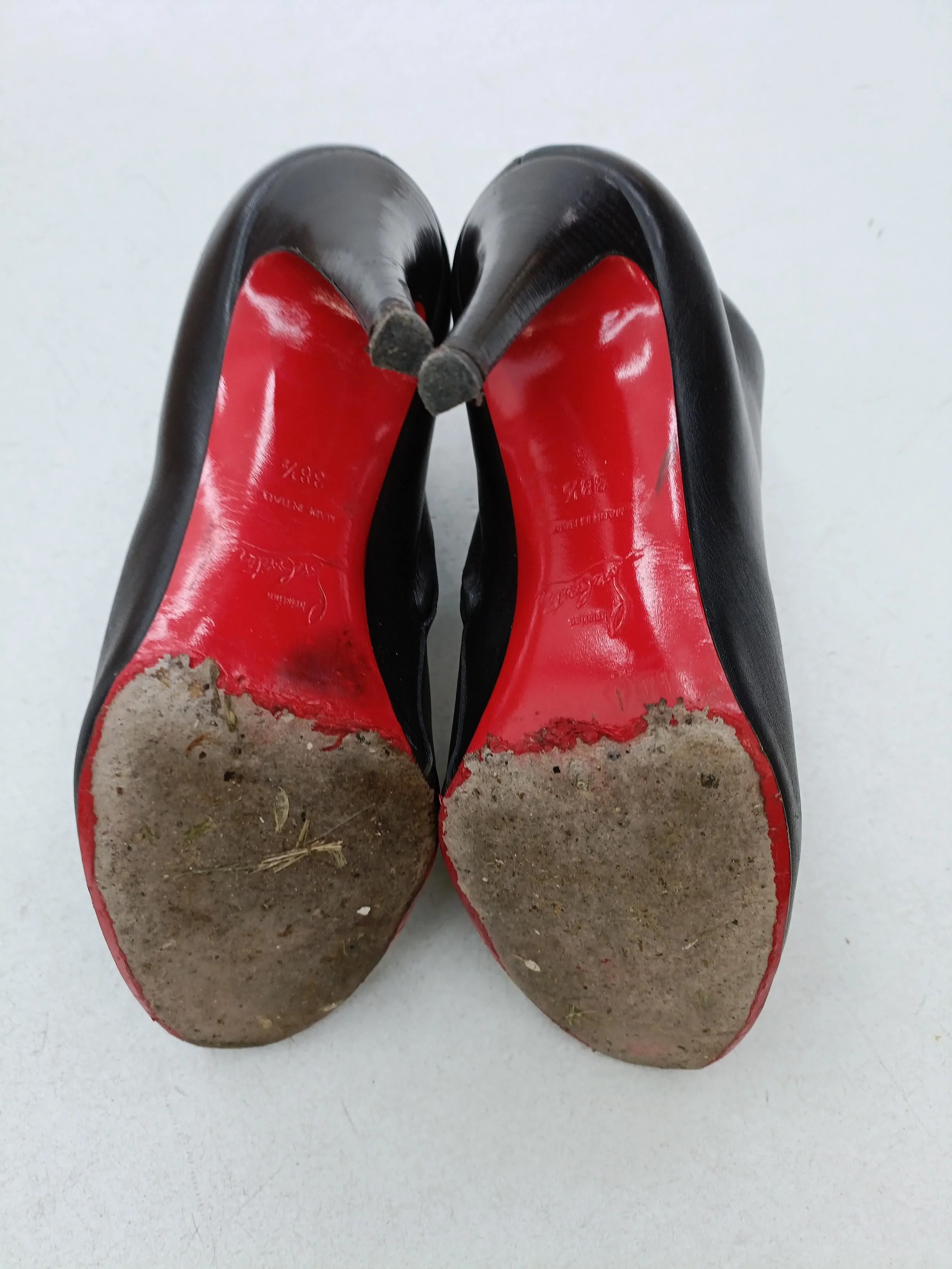 Christian Louboutin Women's Boots UK 5.5 Black 100% Leather Platform - Image 7