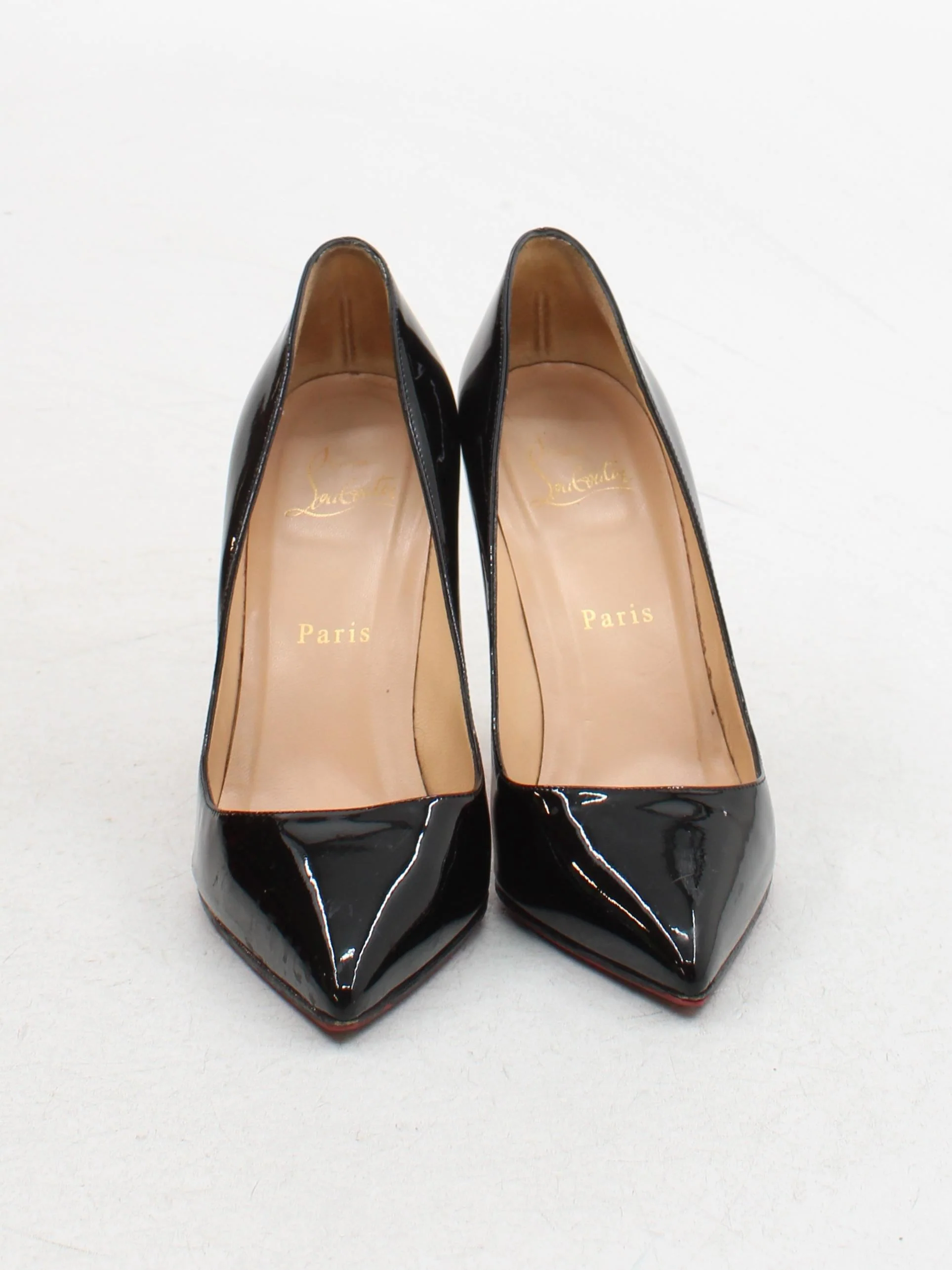Christian Louboutin Women's Heels UK 4 Black 100% Leather Court - Image 2
