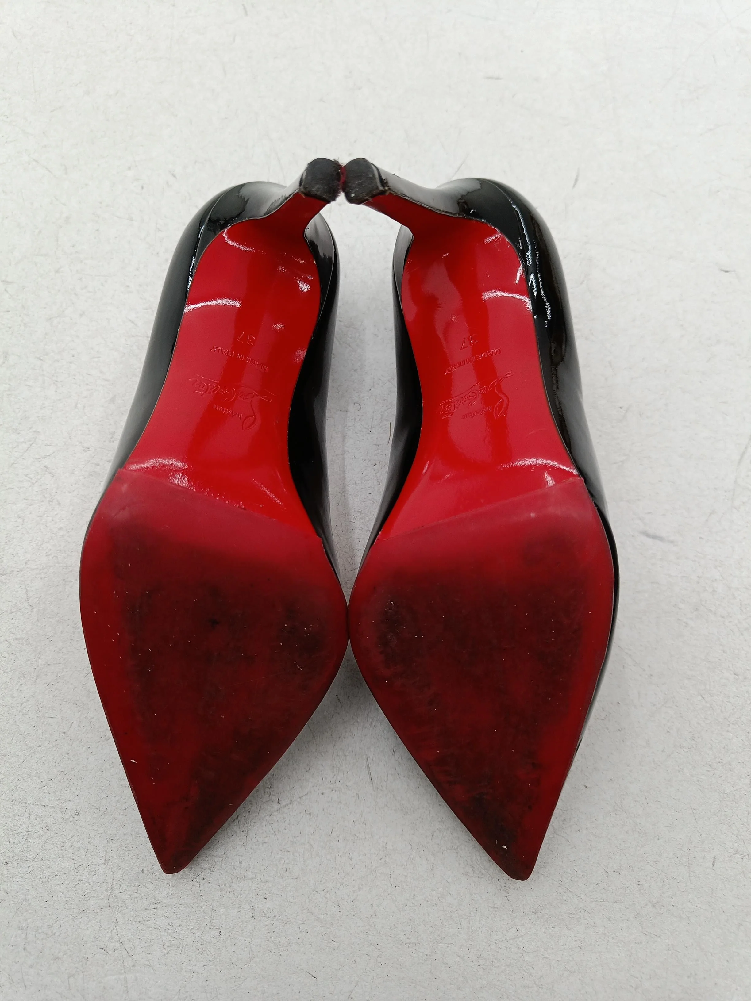 Christian Louboutin Women's Heels UK 4 Black 100% Leather Court - Image 7