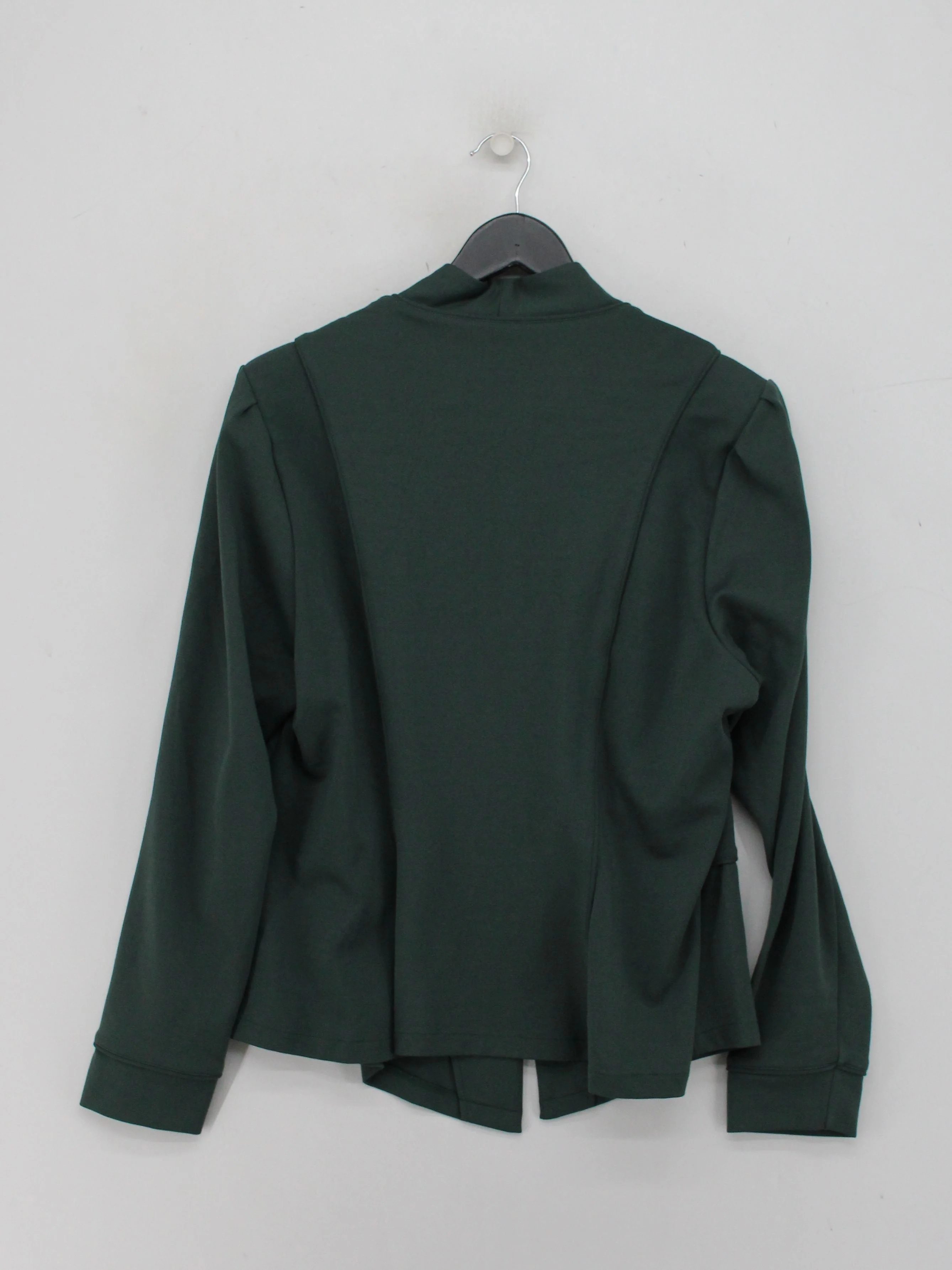 City Chic Women's Blazer S Green Viscose with Polyester, Elastane Overcoat - Image 2