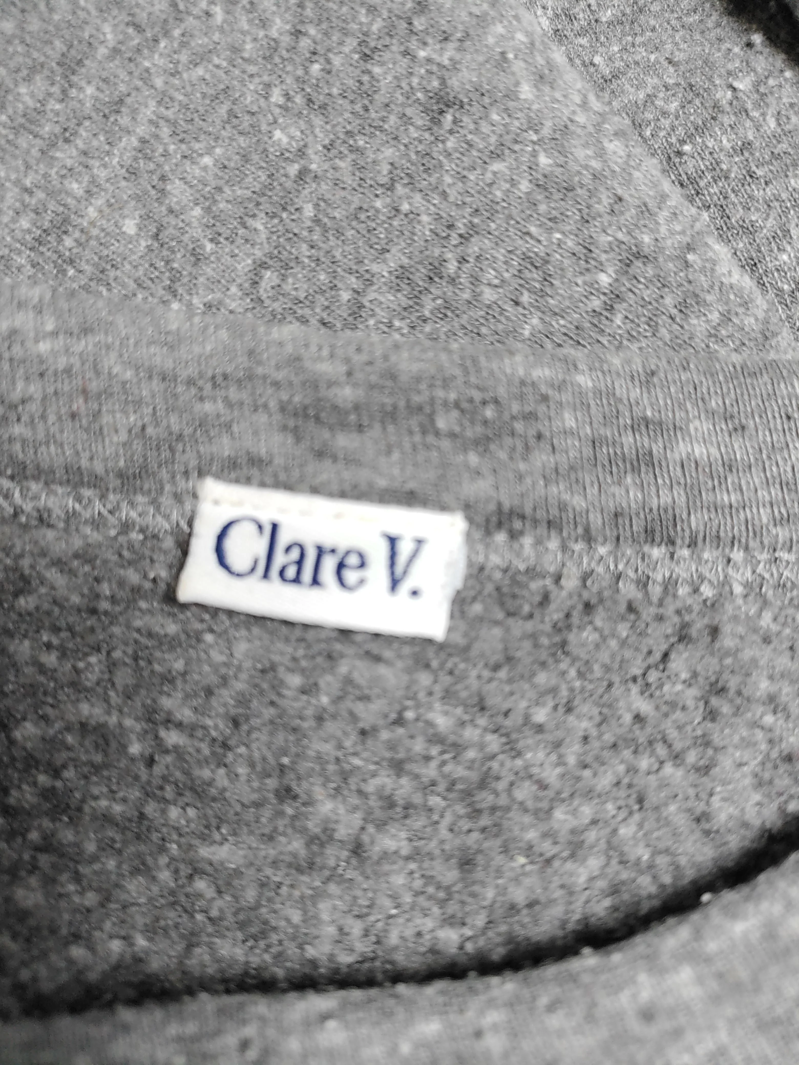 Clare V. Women's Hoodie M Grey Graphic Polyester with Cotton, Rayon Pullover - Image 6