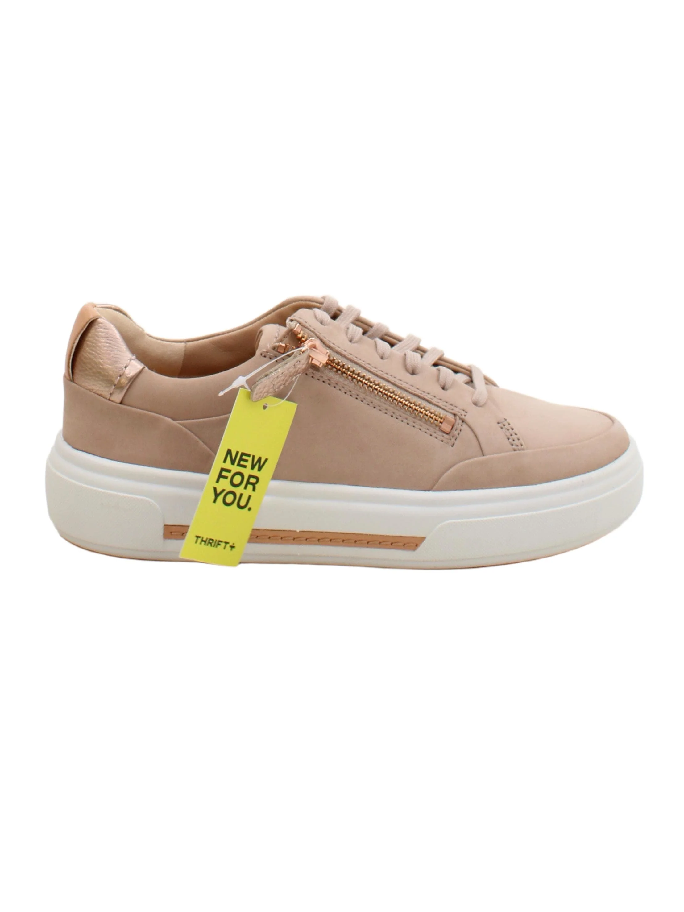 Clarks HOLLYHOCK ZIP Women's Trainers 5063421306297 UK5 EU38 US7.5 in Tan