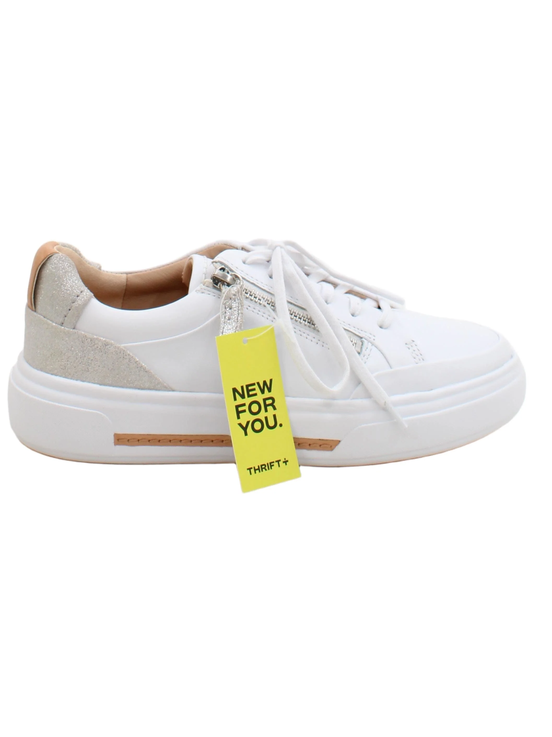 Clarks HOLLYHOCK ZIP Women's Trainers UK5 US7.5 in White