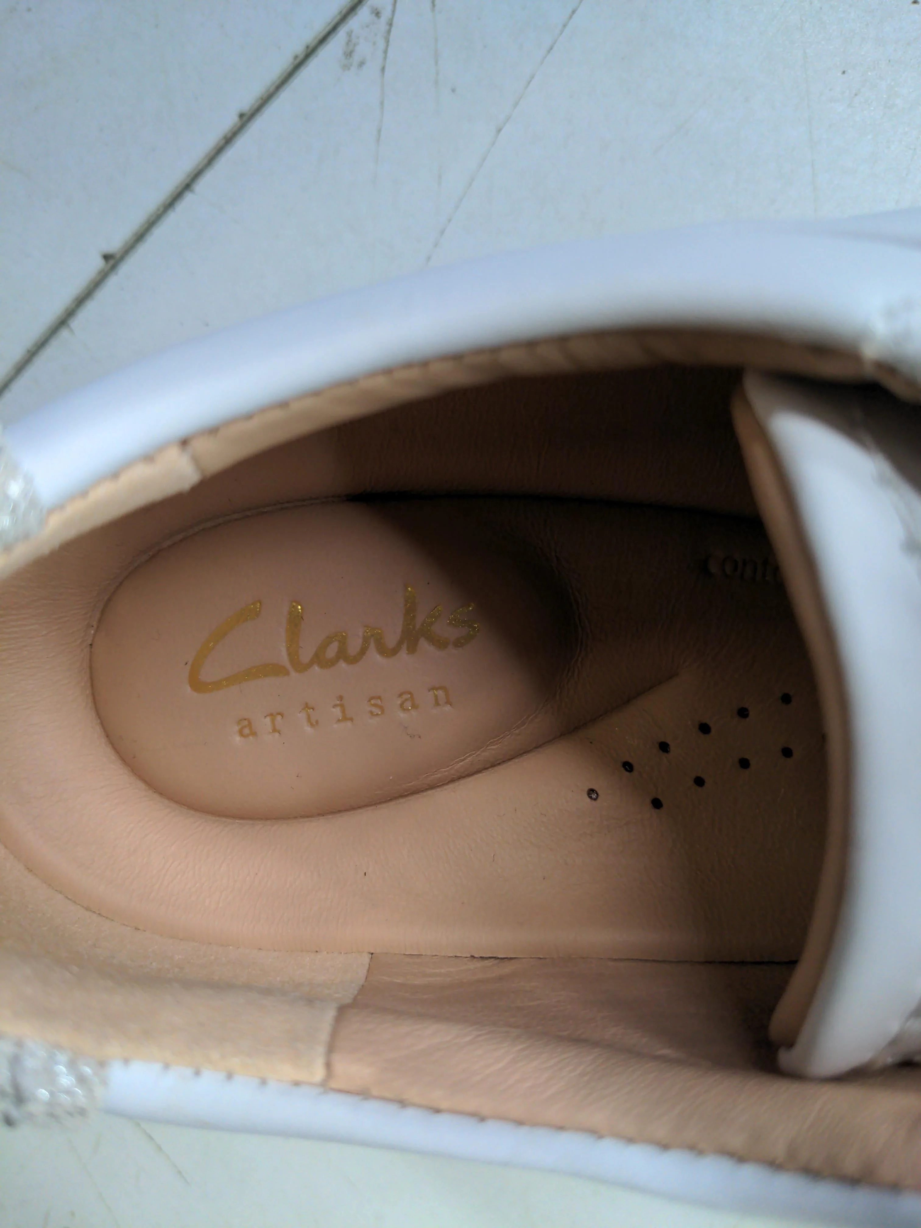Clarks HOLLYHOCK ZIP Women's Trainers UK5 US7.5 in White - Image 8