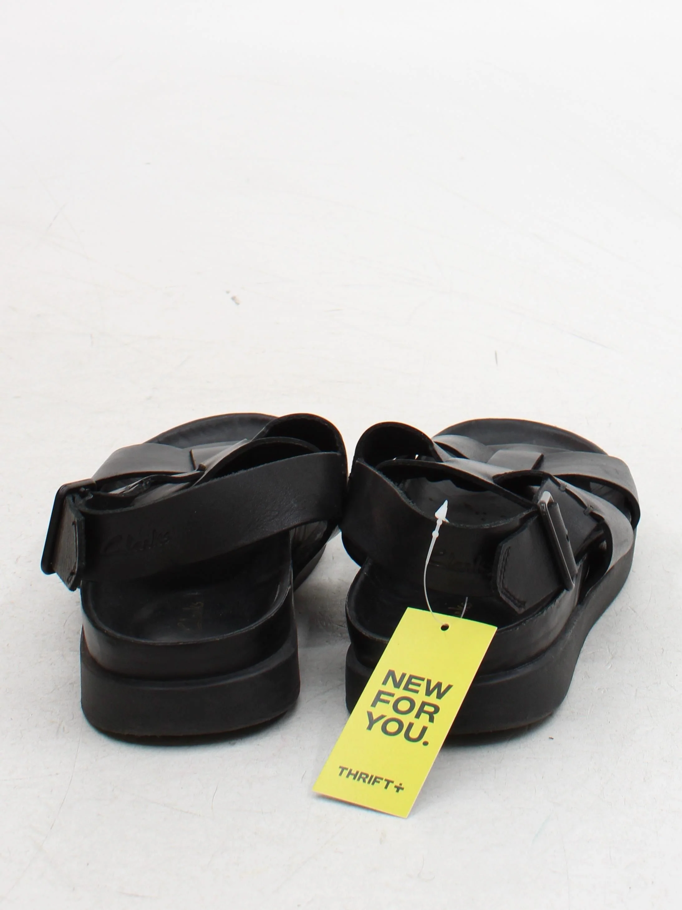 Clarks Men's Sandals UK 7 Black 100% Leather Slider - Image 3