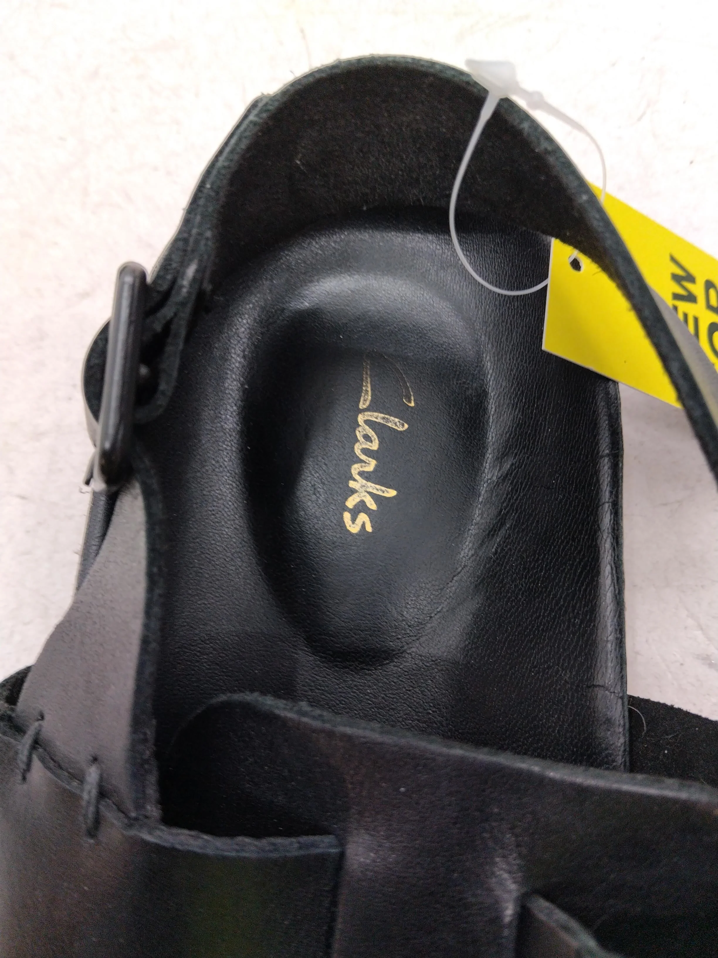 Clarks Men's Sandals UK 7 Black 100% Leather Slider - Image 6