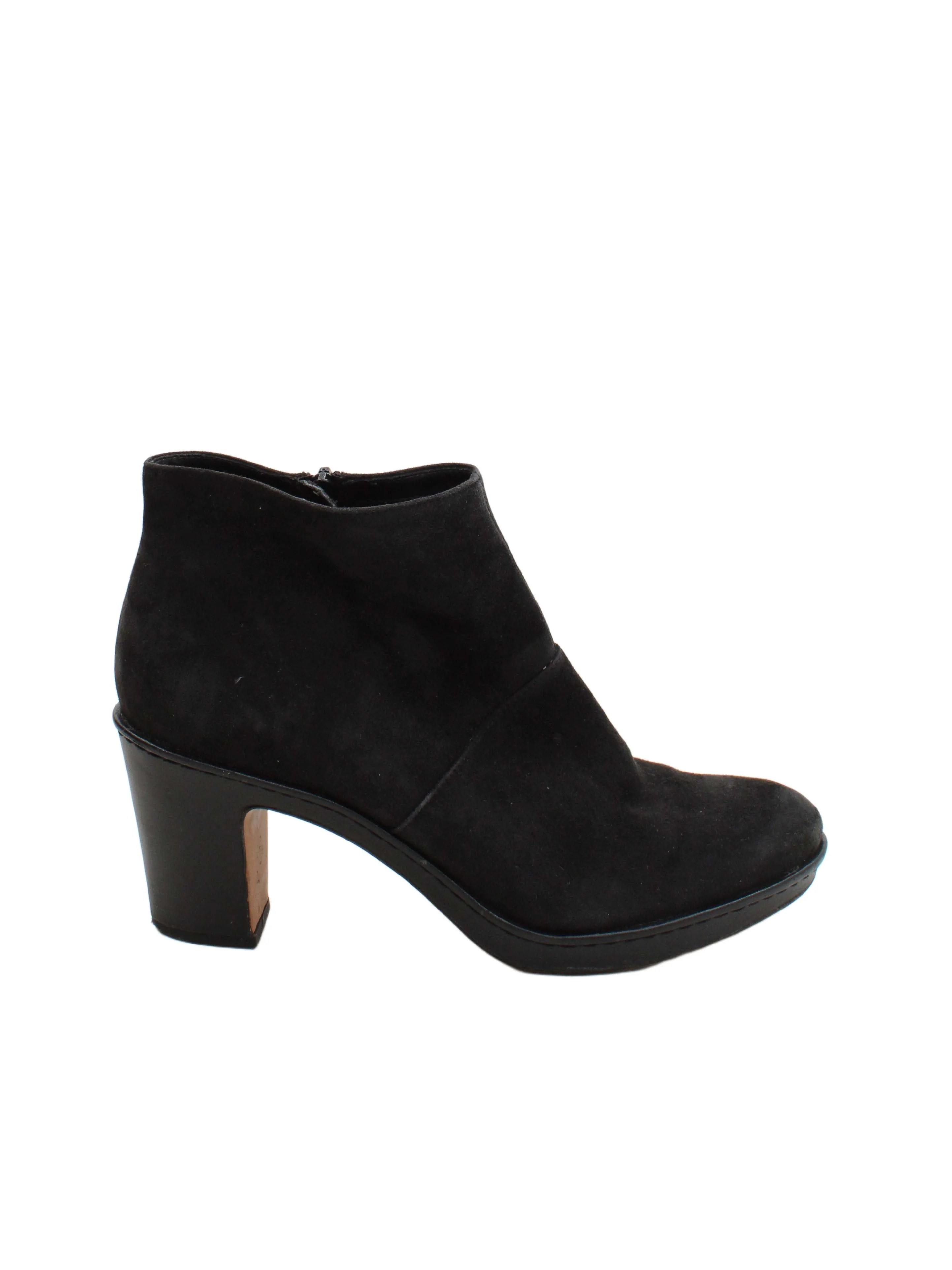 Clarks Women's Boots UK 4 Black 100% Suede Combat