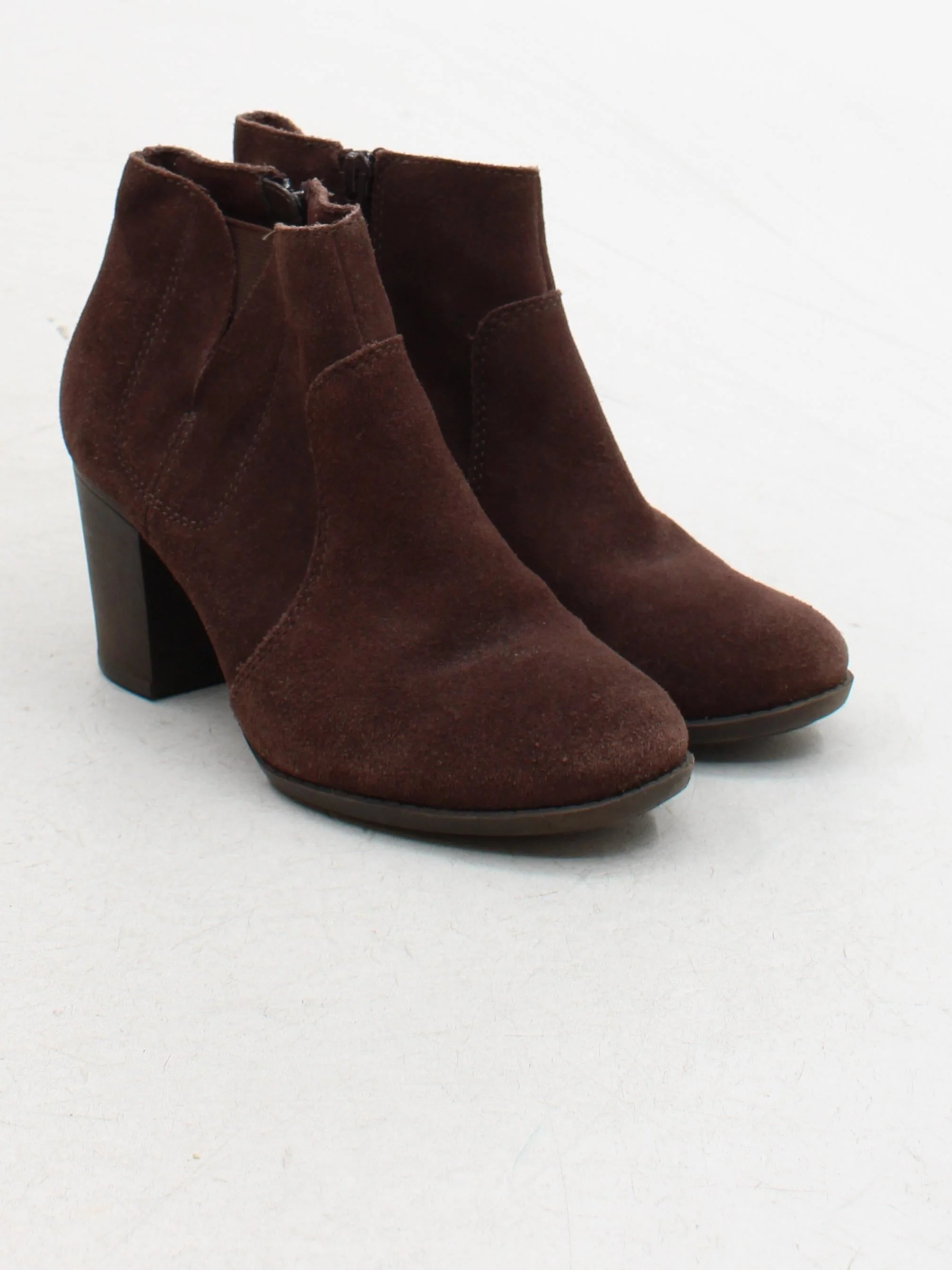Clarks Women's Boots UK 4 Brown 100% Suede Combat - Image 4