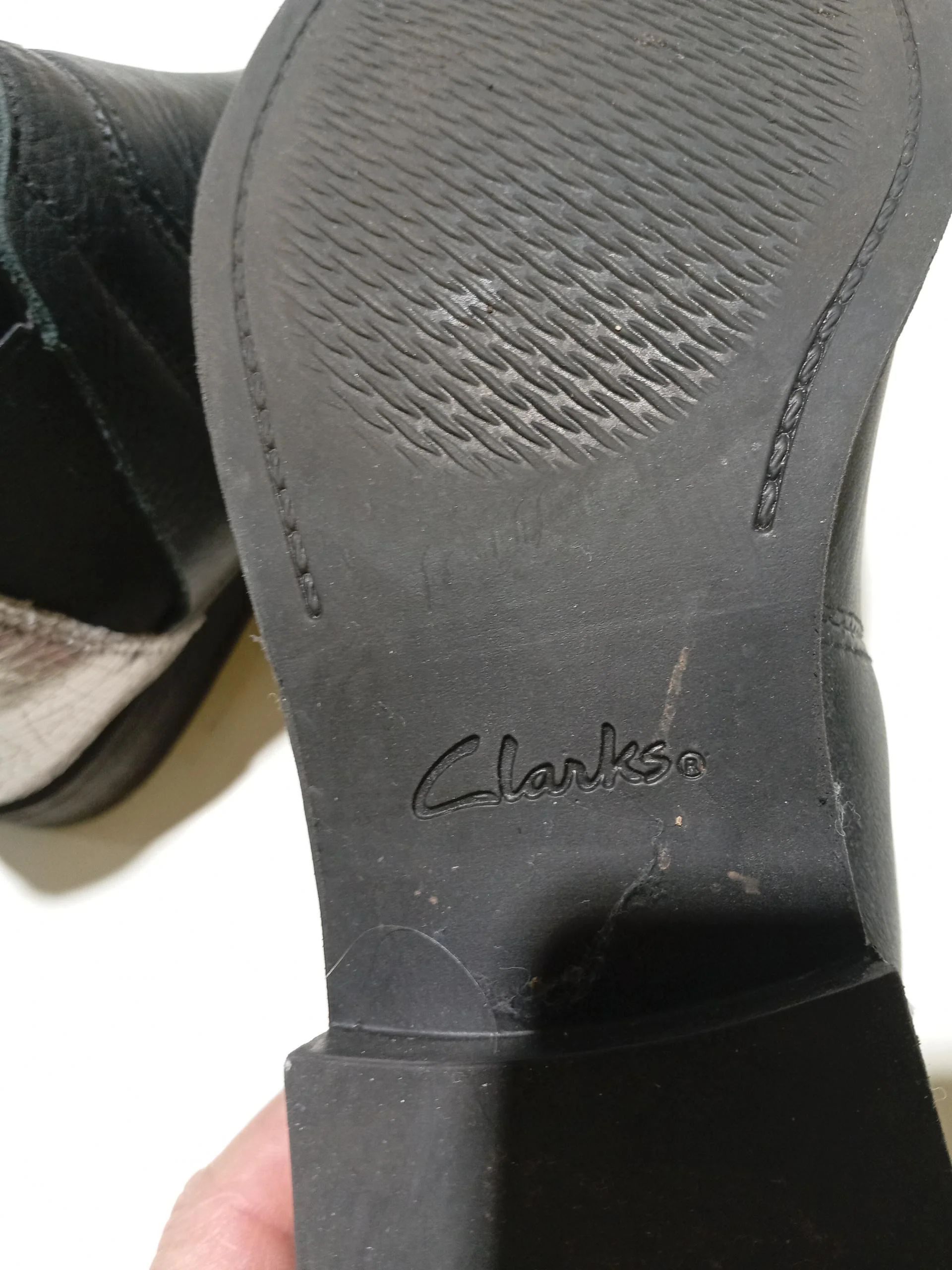 Clarks Women's Boots UK 5 Black Leather with Faux Leather Chelsea - Image 10