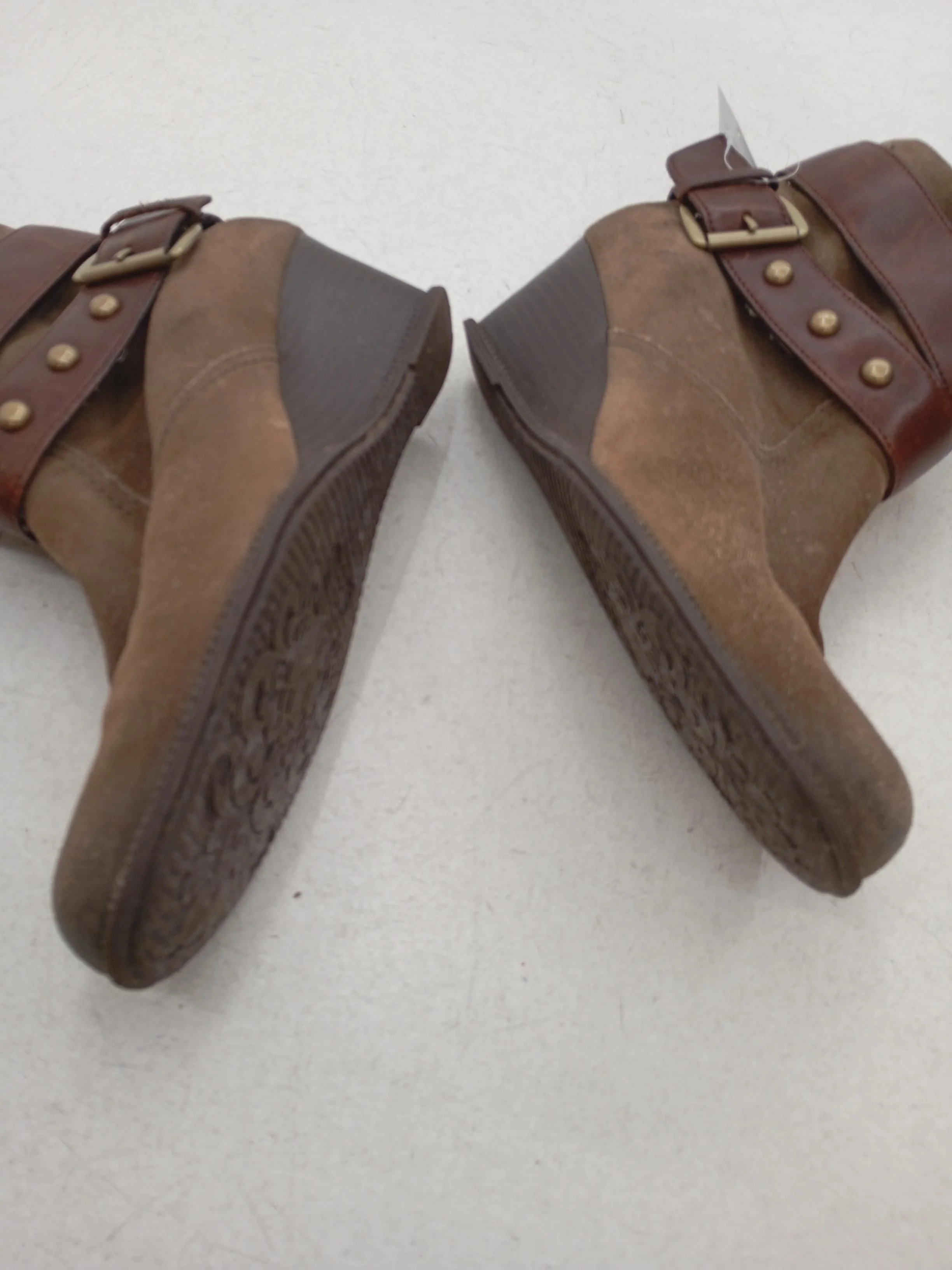 Clarks Women's Boots UK 6 Brown Suede with Leather Combat - Image 7
