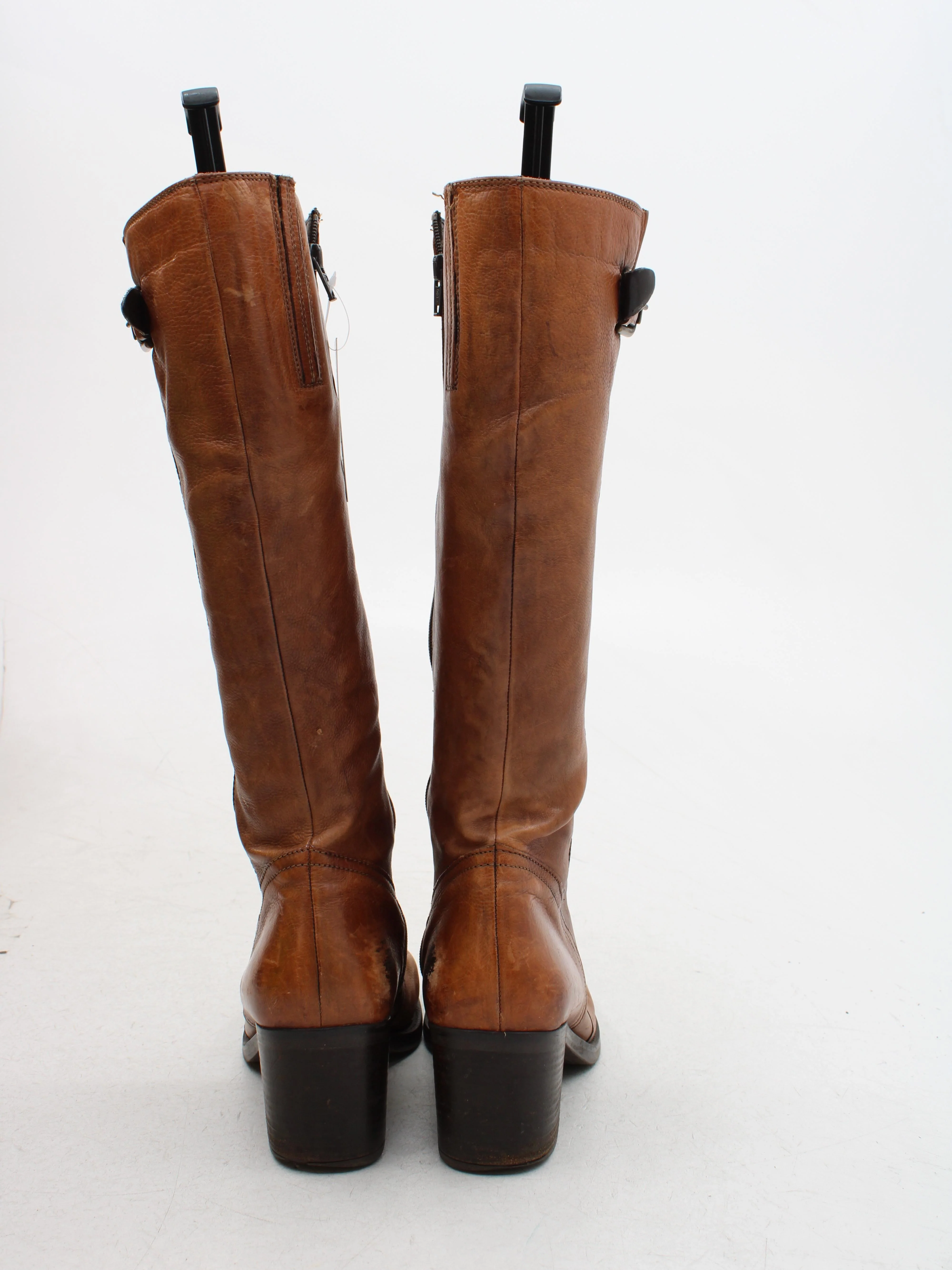 Clarks Women's Boots UK 7.5 Tan 100% Leather Riding Boot - Image 3