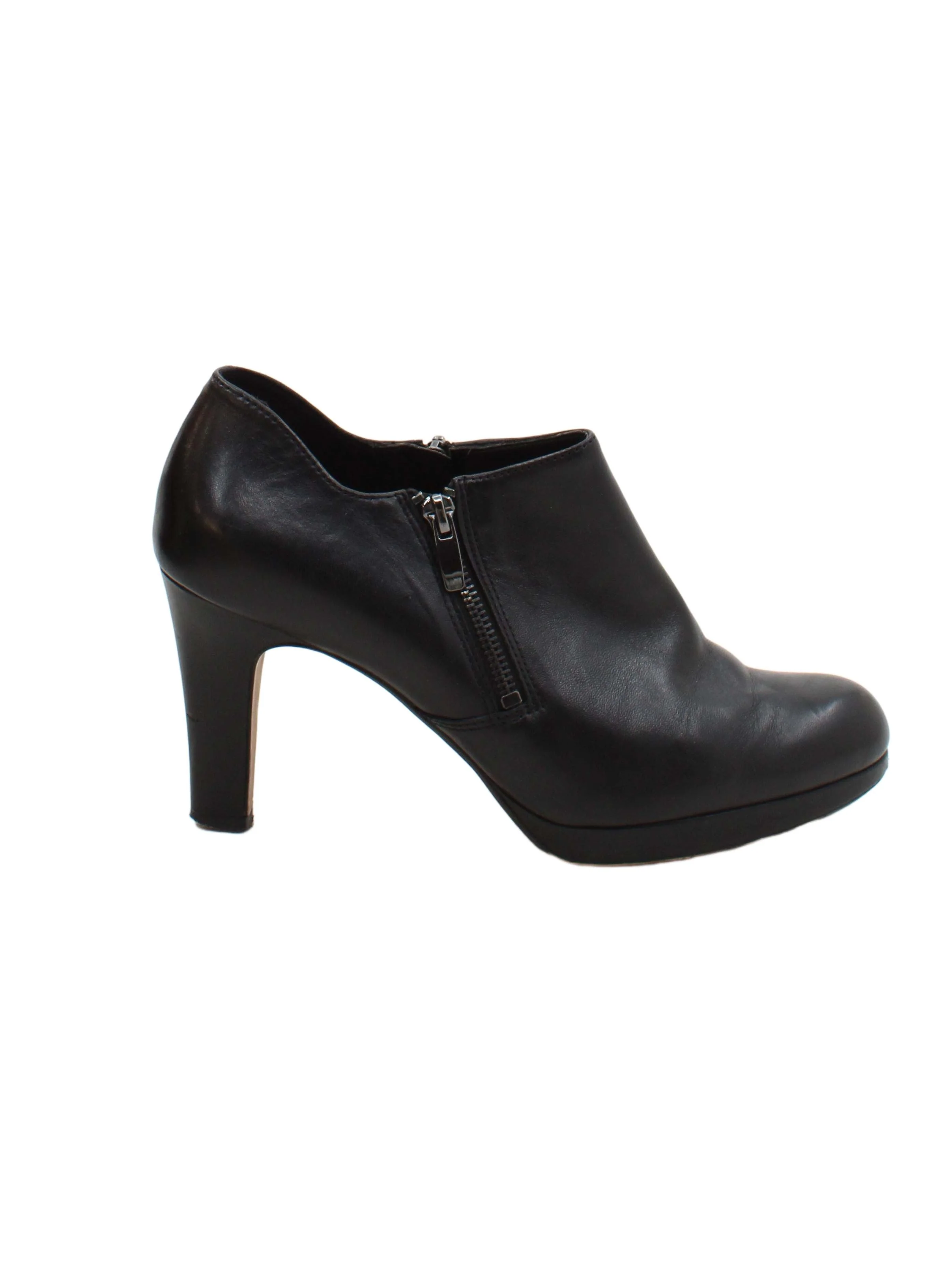Clarks Women's Boots UK 7 Black 100% Leather Platform