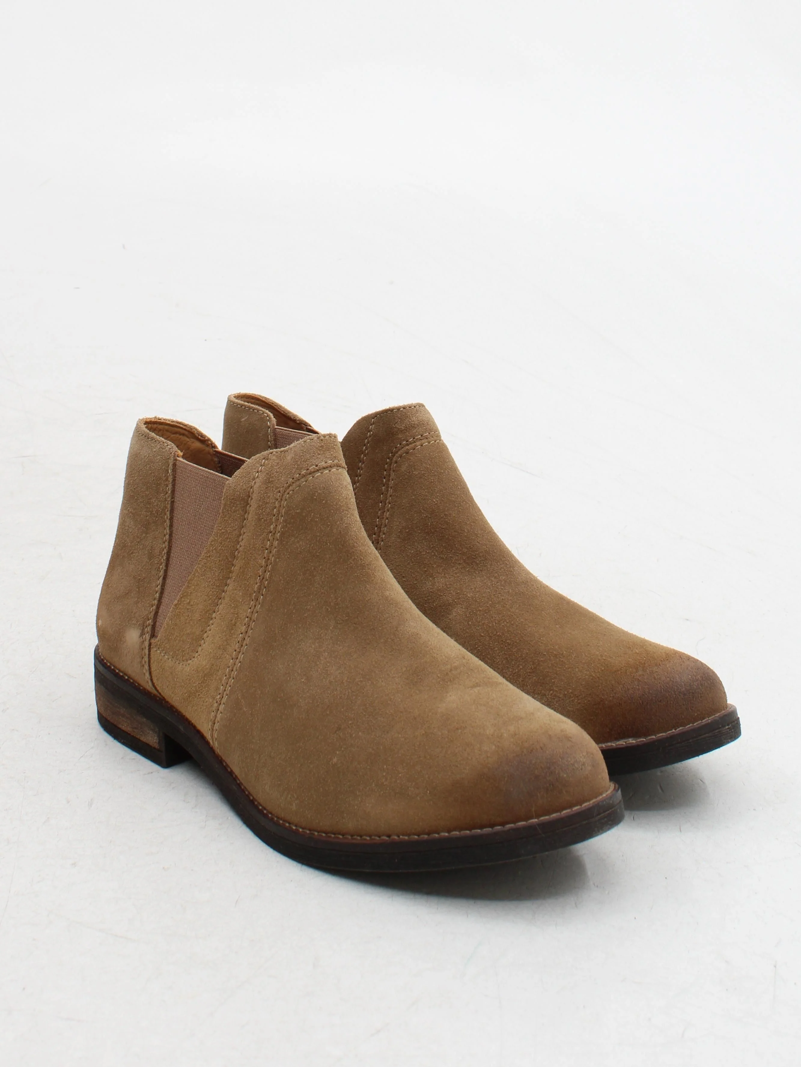 Clarks Women's Boots UK 7 Tan 100% Suede Chelsea - Image 4