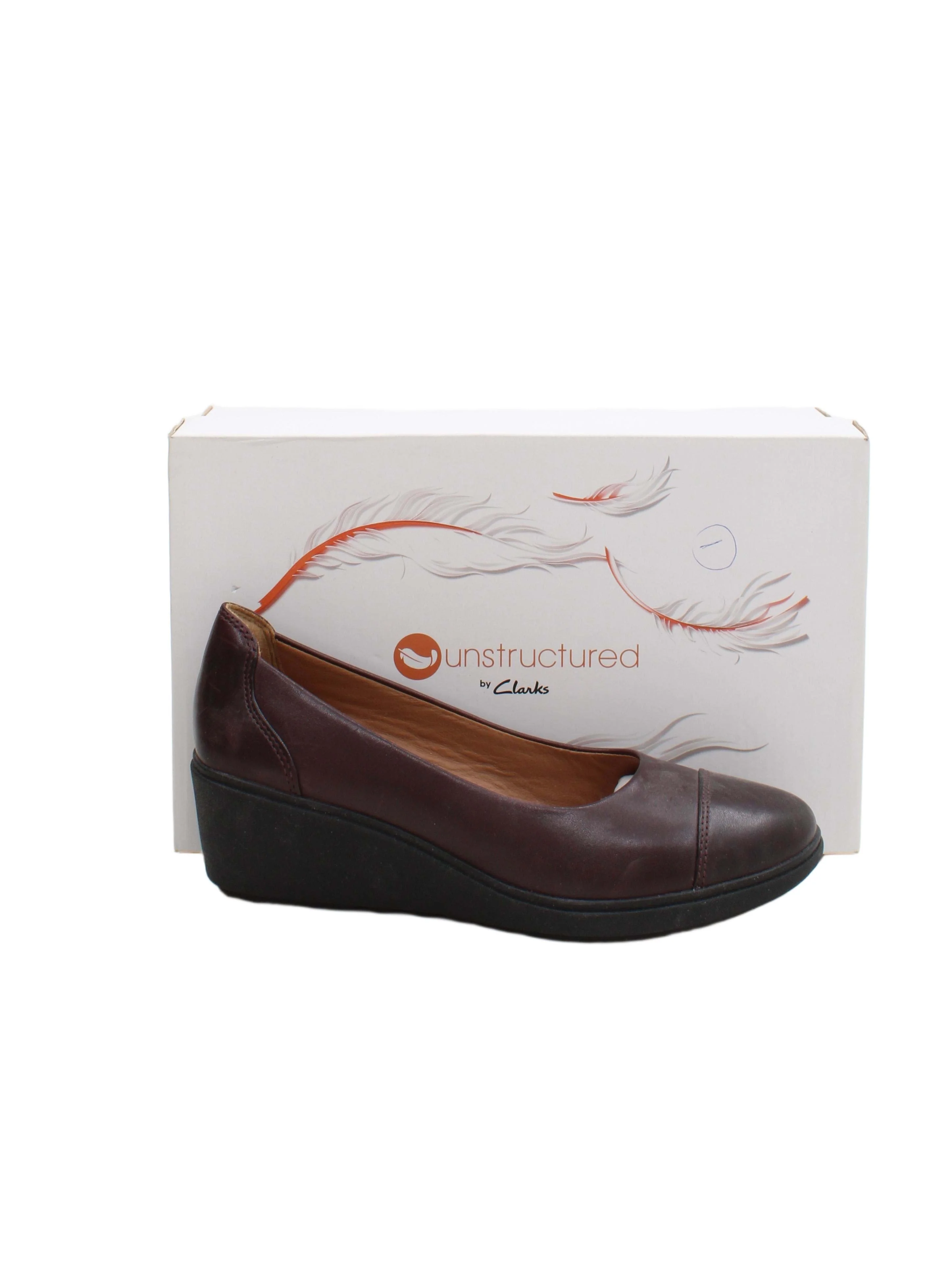 Clarks Women's Flat Shoes UK 3 Brown 100% Leather Ballet