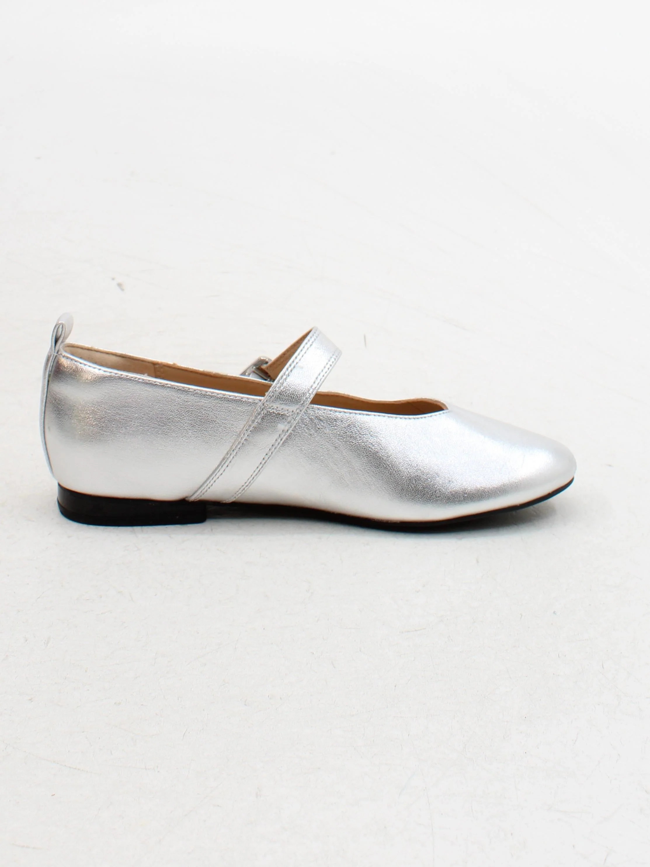 Clarks Women's Flat Shoes UK 4.5 Silver 100% Leather Mary Jane - Image 5