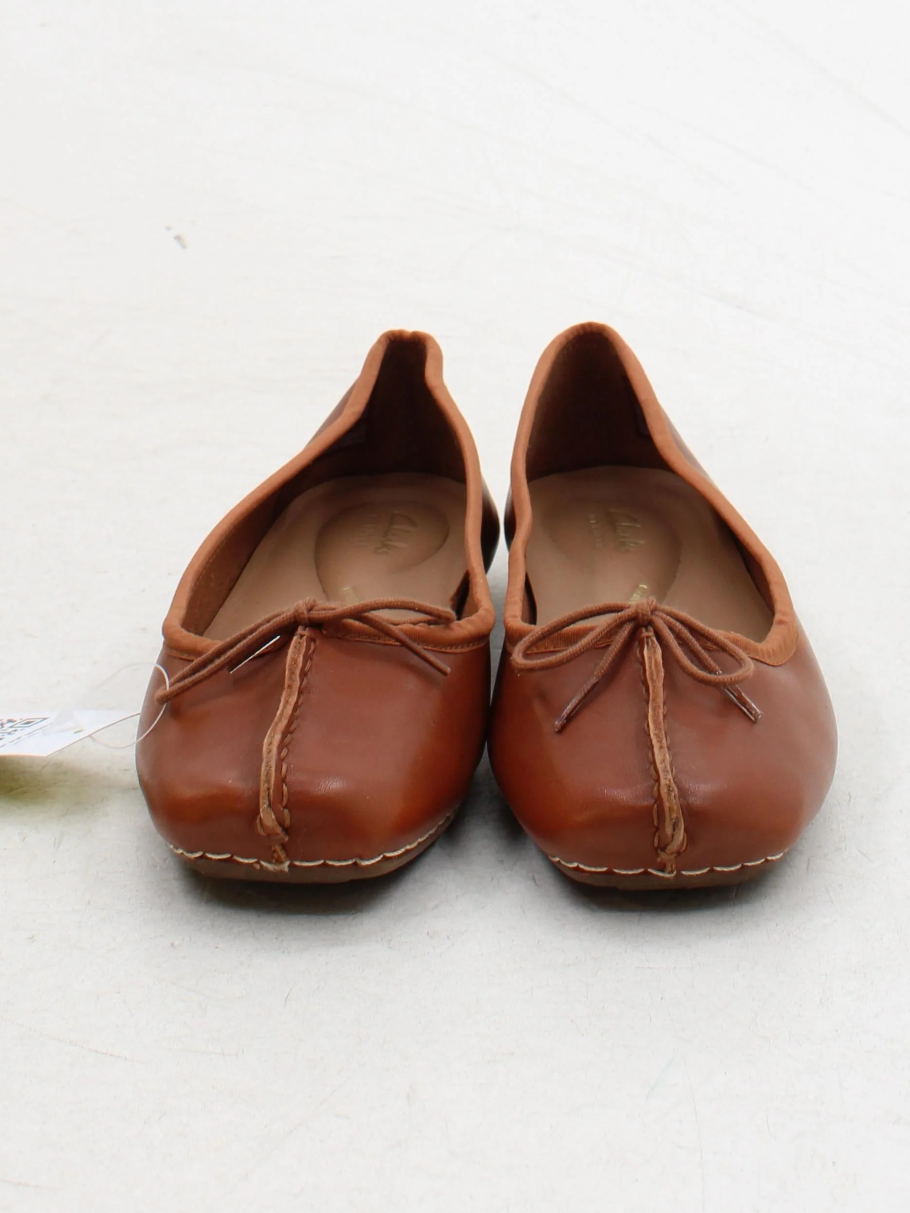 Clarks Women's Flat Shoes UK 5 Brown 100% Leather Ballet - Image 2