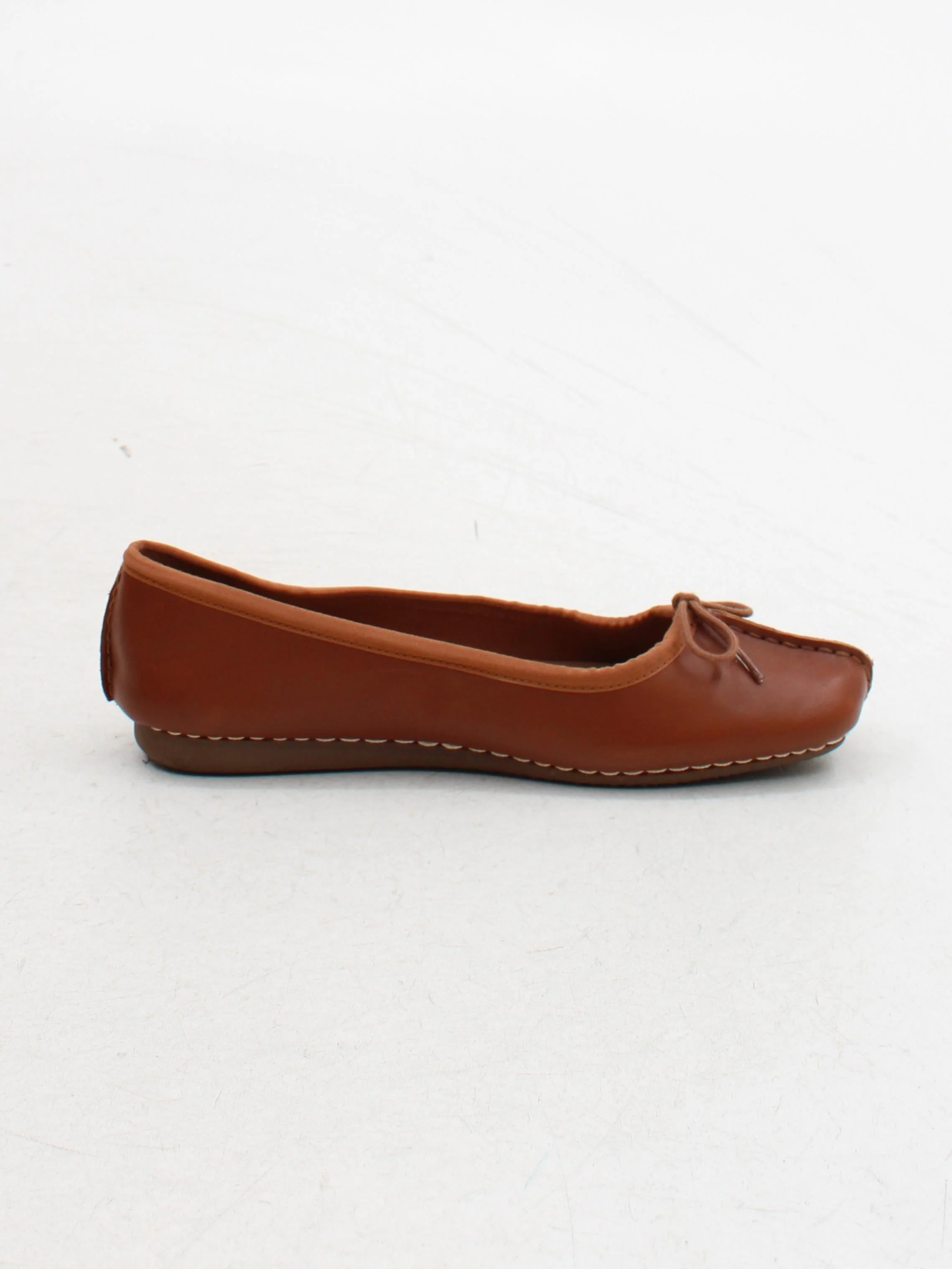 Clarks Women's Flat Shoes UK 5 Brown 100% Leather Ballet - Image 5