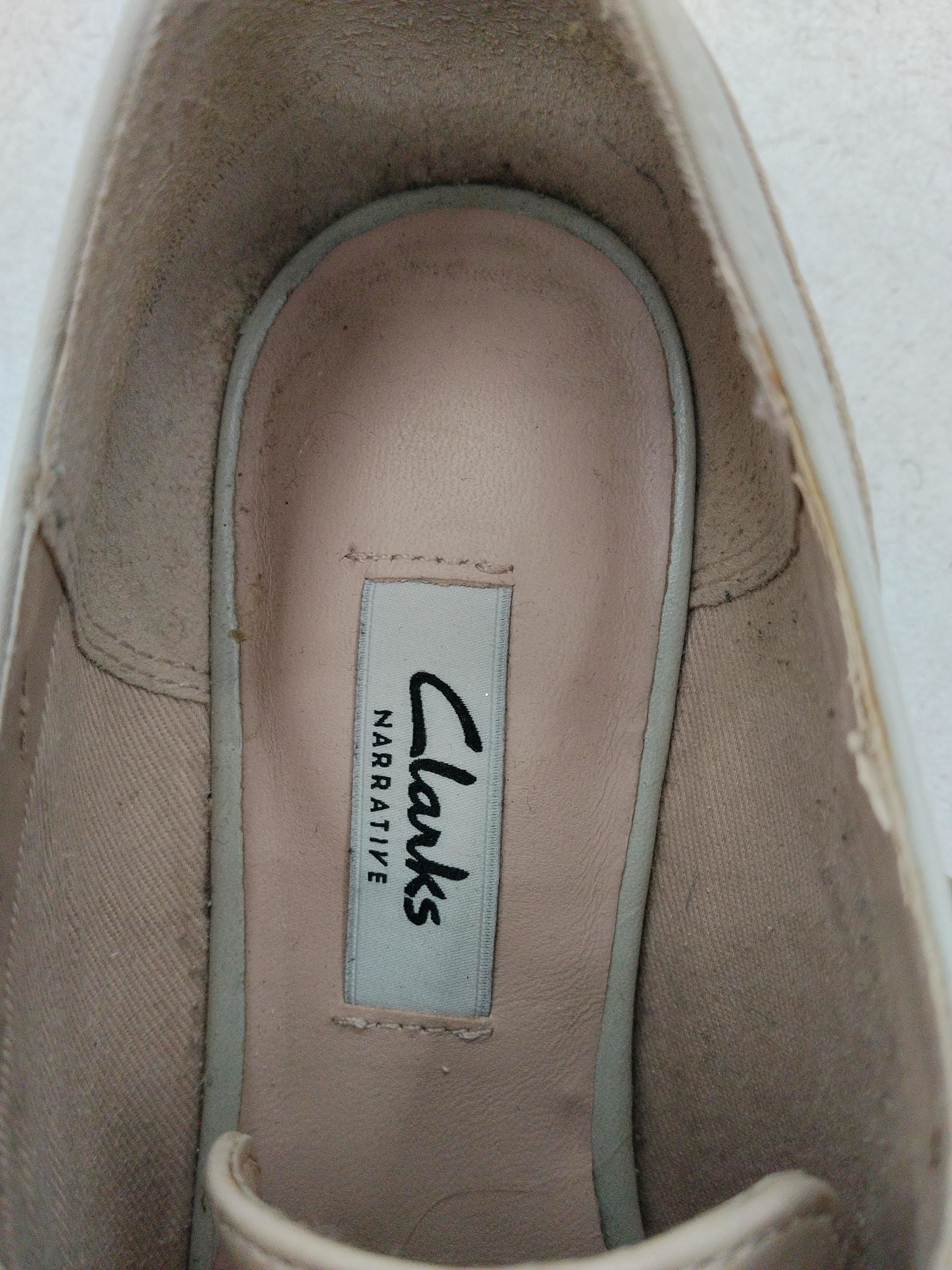 Clarks Women's Flat Shoes UK 5 Cream 100% Leather Loafer - Image 6