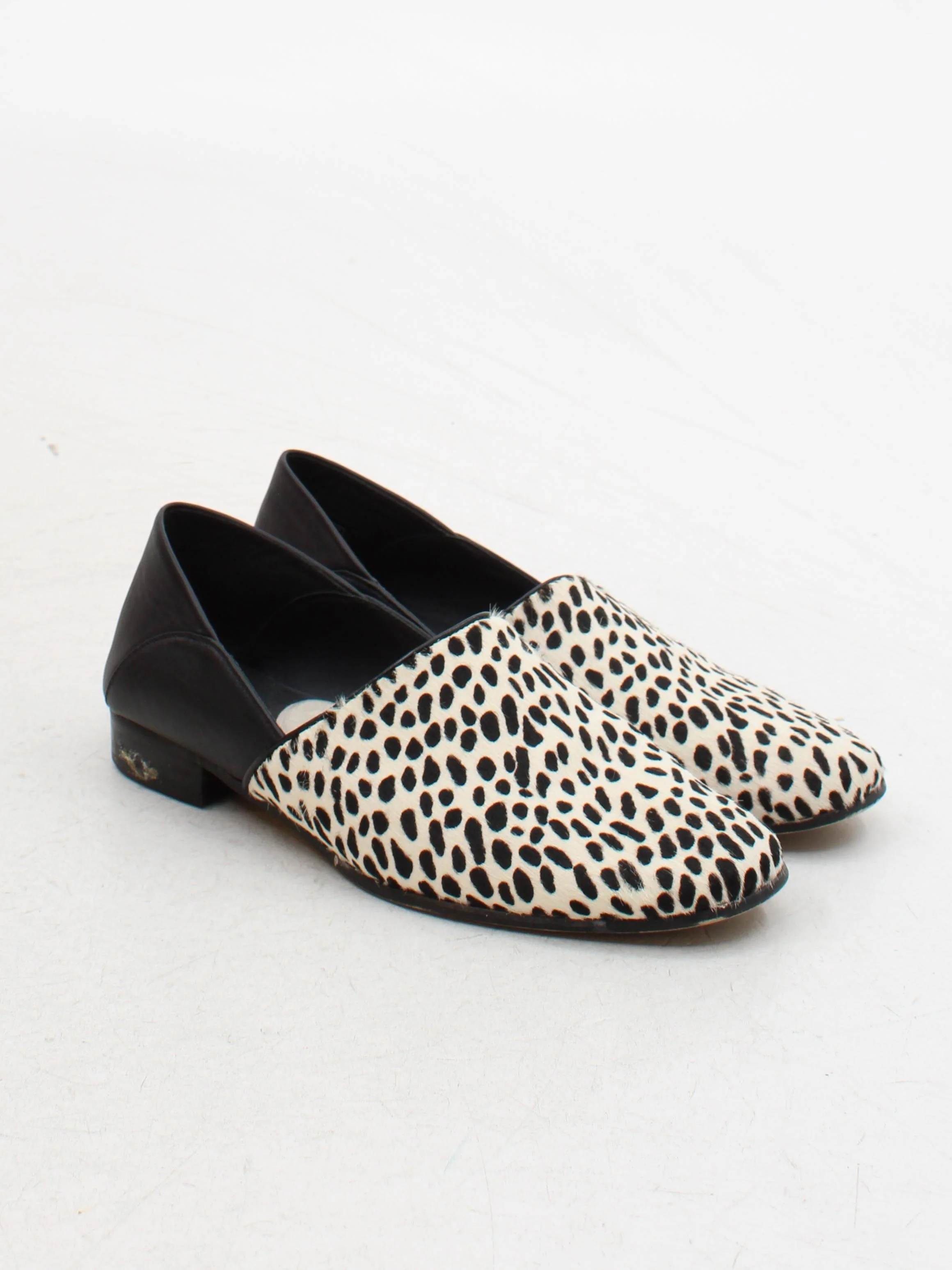 Clarks Women's Flat Shoes UK 5 Multi Animal Print Leather with Animal Fur Loafer - Image 4