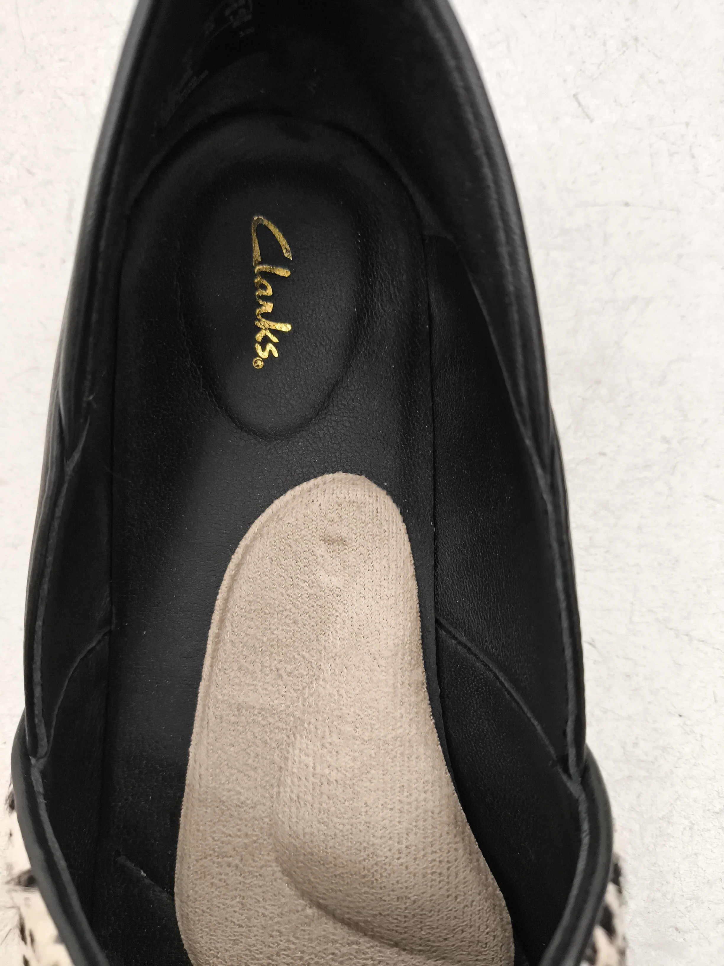 Clarks Women's Flat Shoes UK 5 Multi Animal Print Leather with Animal Fur Loafer - Image 6