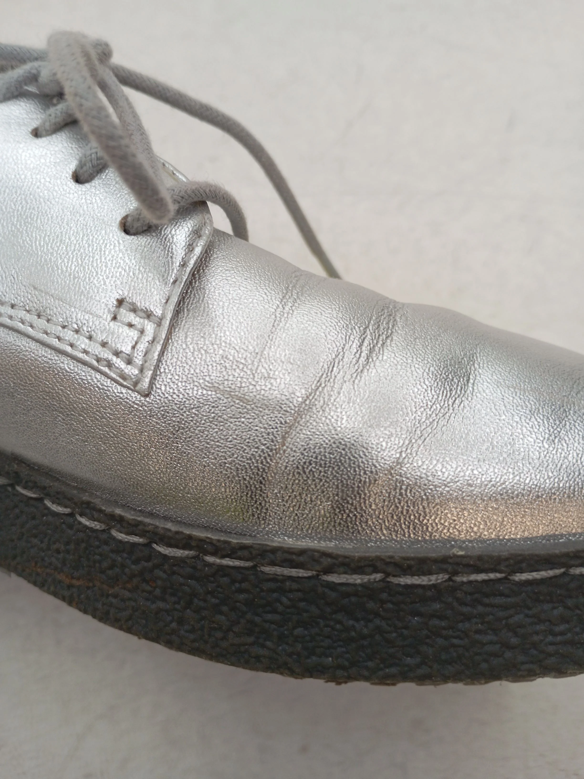 Clarks Women's Flat Shoes UK 5 Silver 100% Leather Loafer - Image 8
