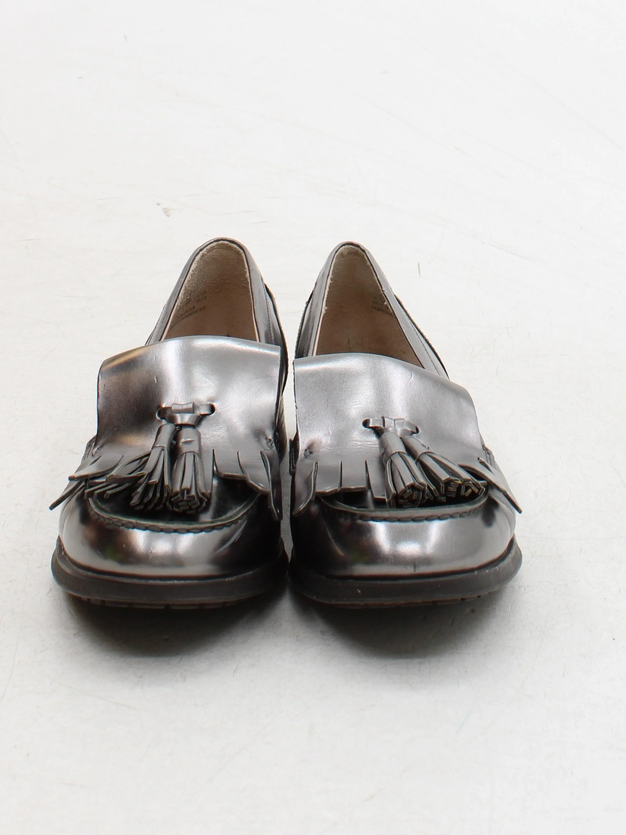 Clarks Women's Flat Shoes UK 6 Silver 100% Leather Loafer - Image 2