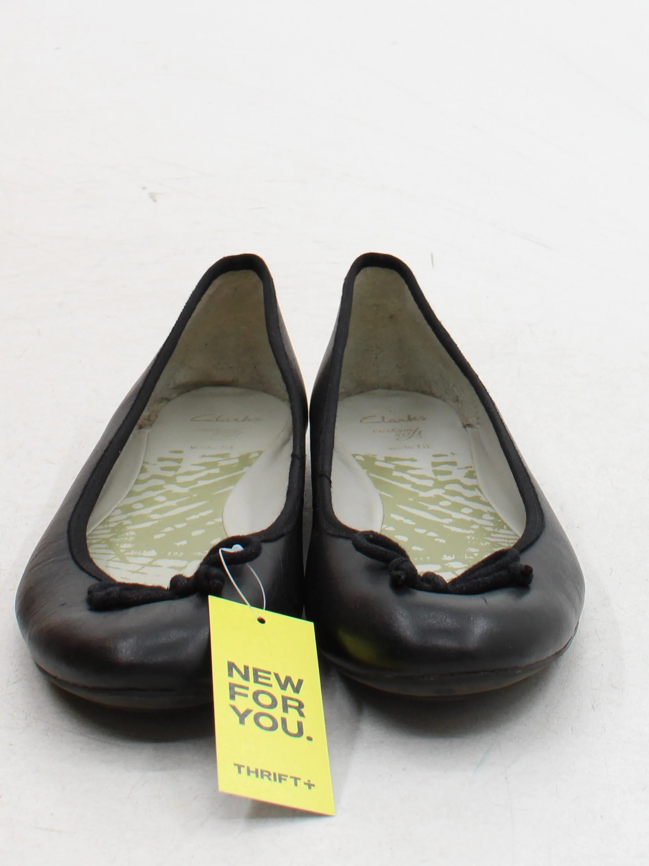 Clarks Women's Flat Shoes UK 9 Black 100% Leather Ballet - Image 2