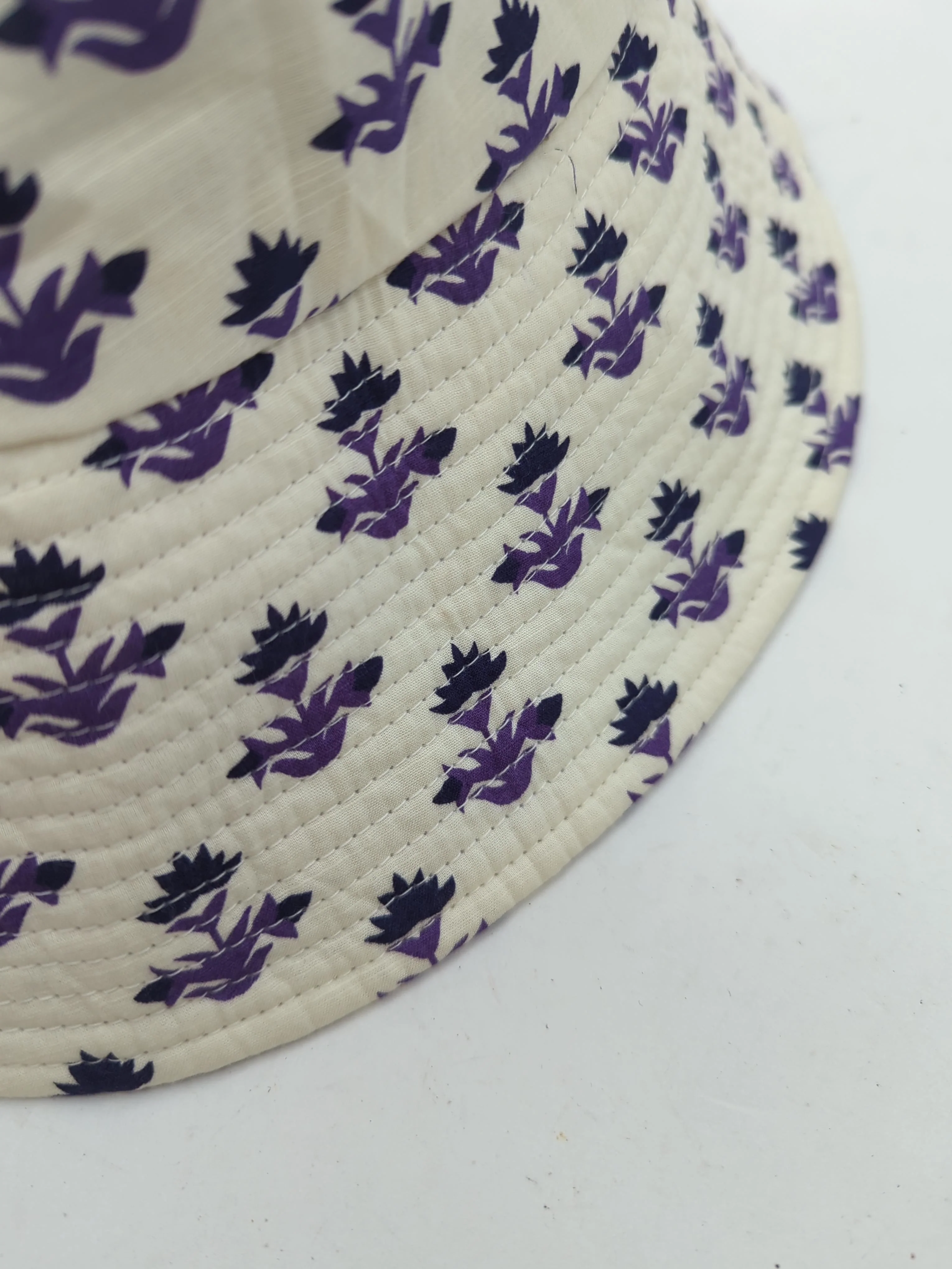 Claudie Pierlot Women's Hat M Cream Floral 100% Other Bucket Hat - Image 3