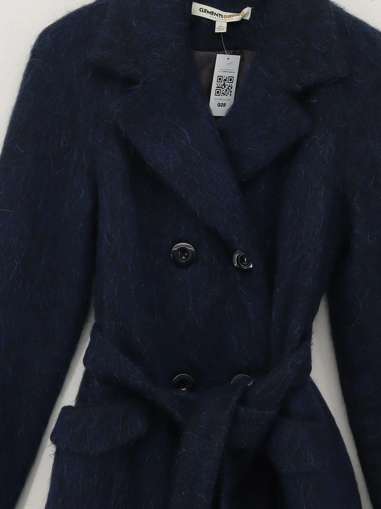 Clements Ribeiro Women's Coat L Blue Acrylic - Image 3