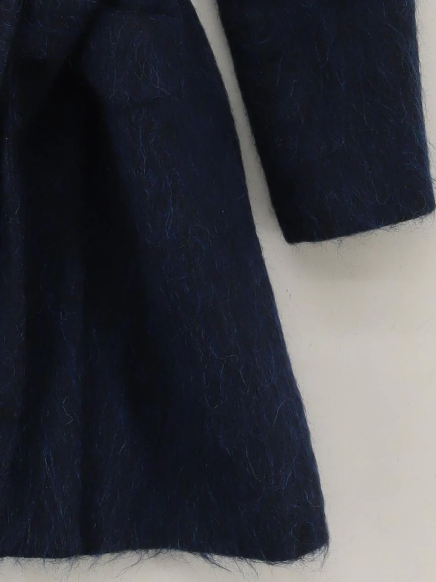 Clements Ribeiro Women's Coat L Blue Acrylic - Image 4