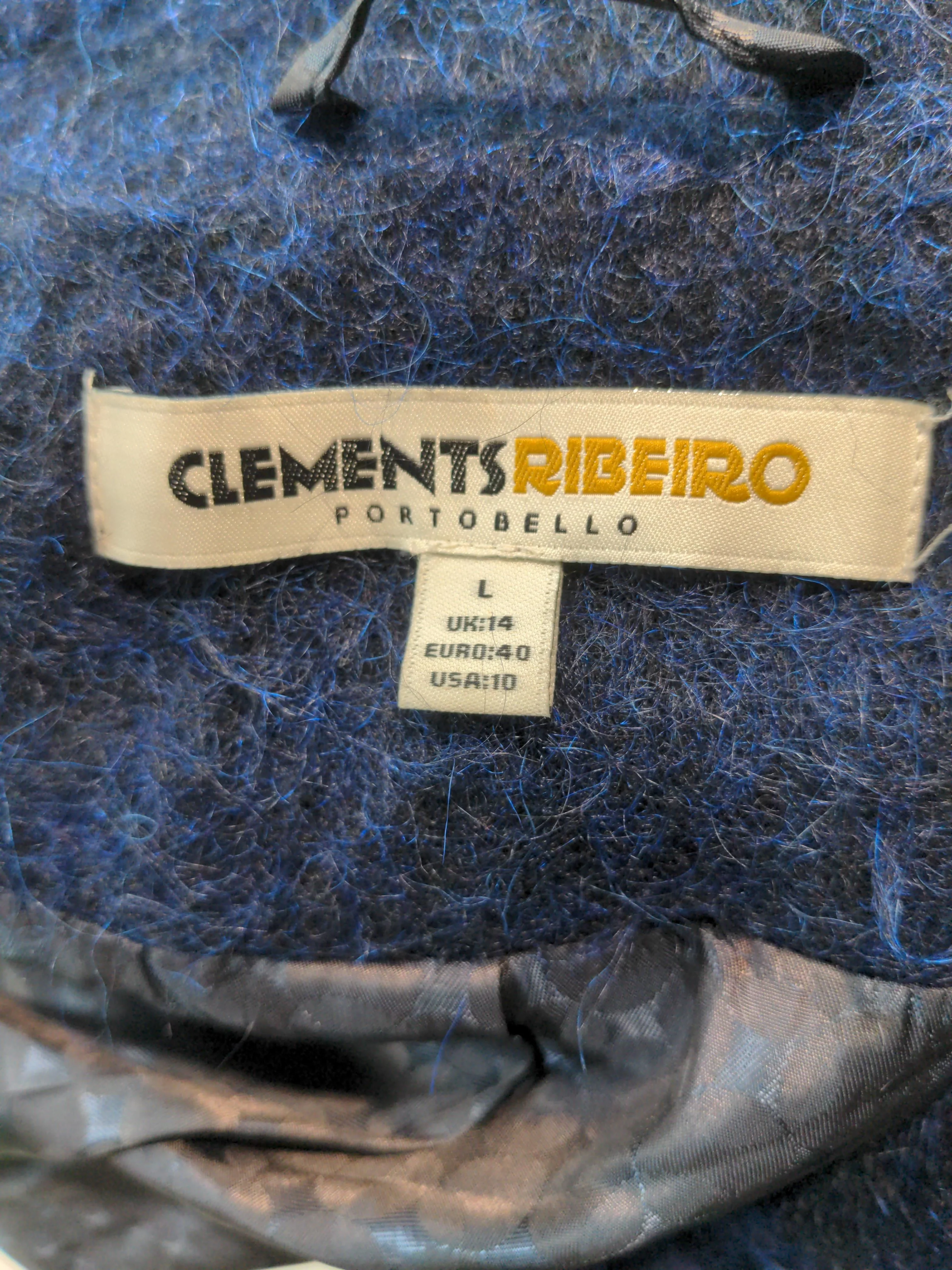 Clements Ribeiro Women's Coat L Blue Acrylic - Image 5