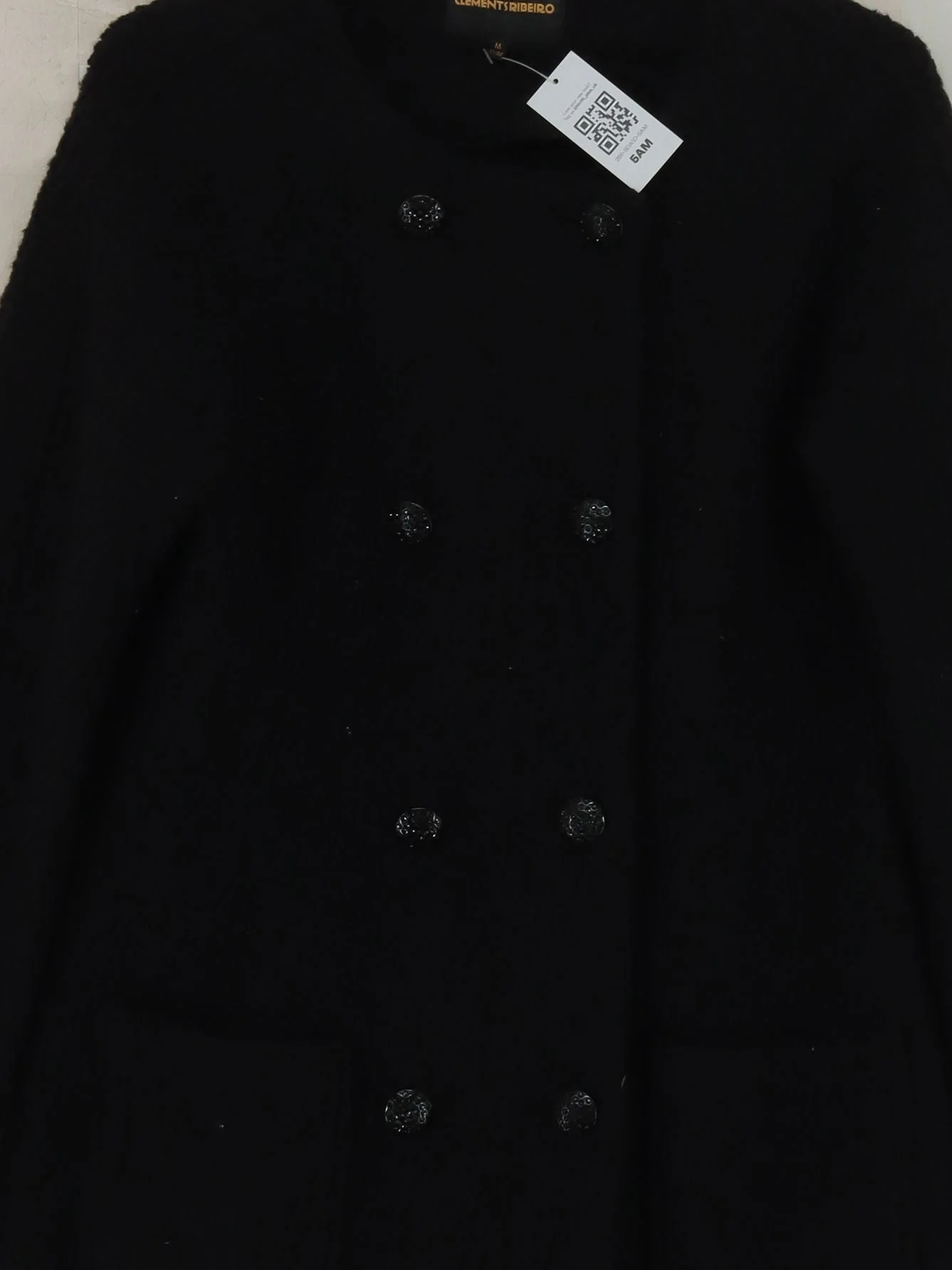 Clements Ribeiro Women's Coat UK 4 Black Wool with Polyester Overcoat - Image 3