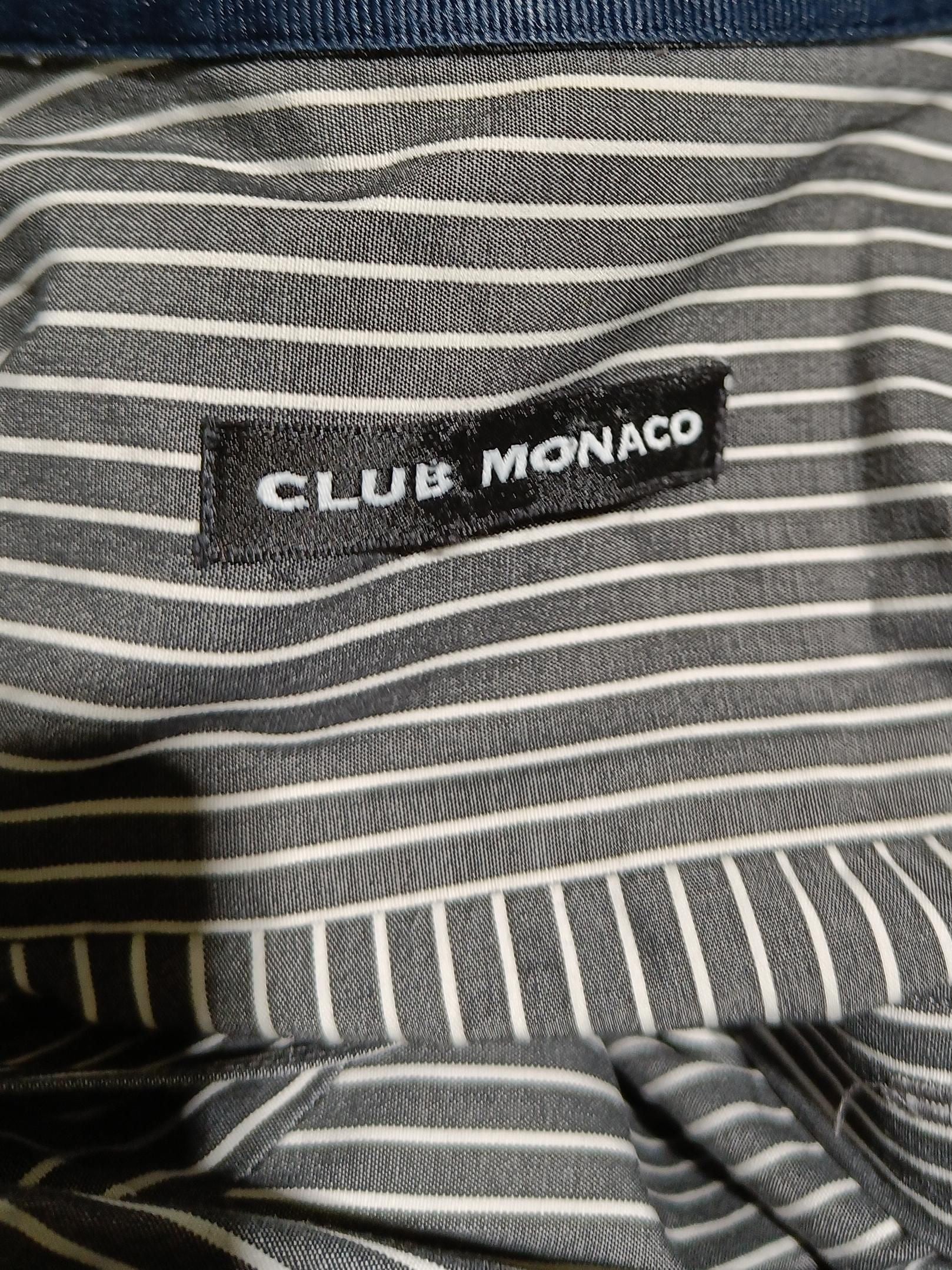 Club Monaco Men's Shirt S Grey Striped 100% Cotton Basic - Image 5