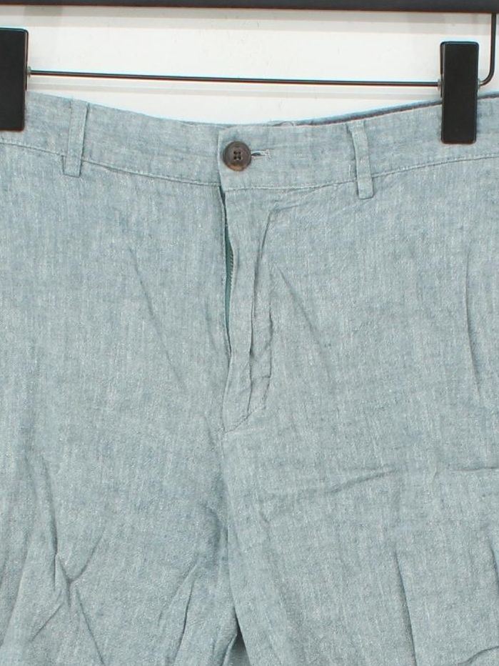 Club Monaco Men's Shorts W 31 in Blue Linen with Cotton, Elastane Chino - Image 3