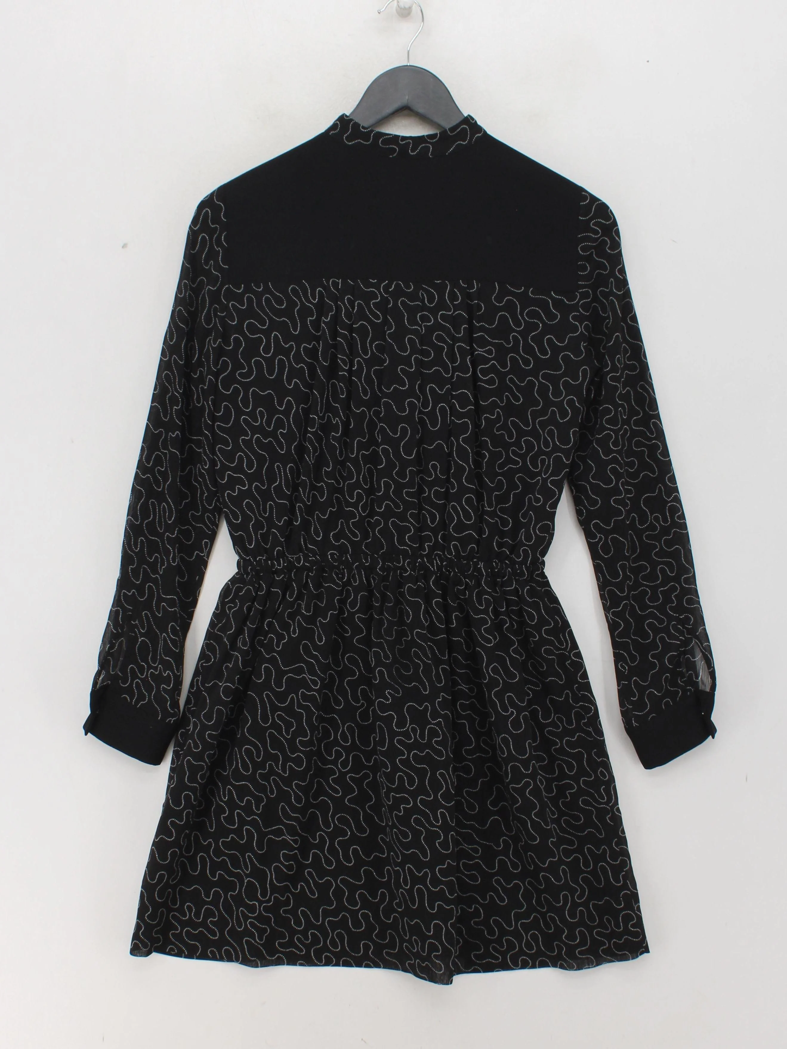 Club Monaco Shirt Mini Dress M in Black - Image 2