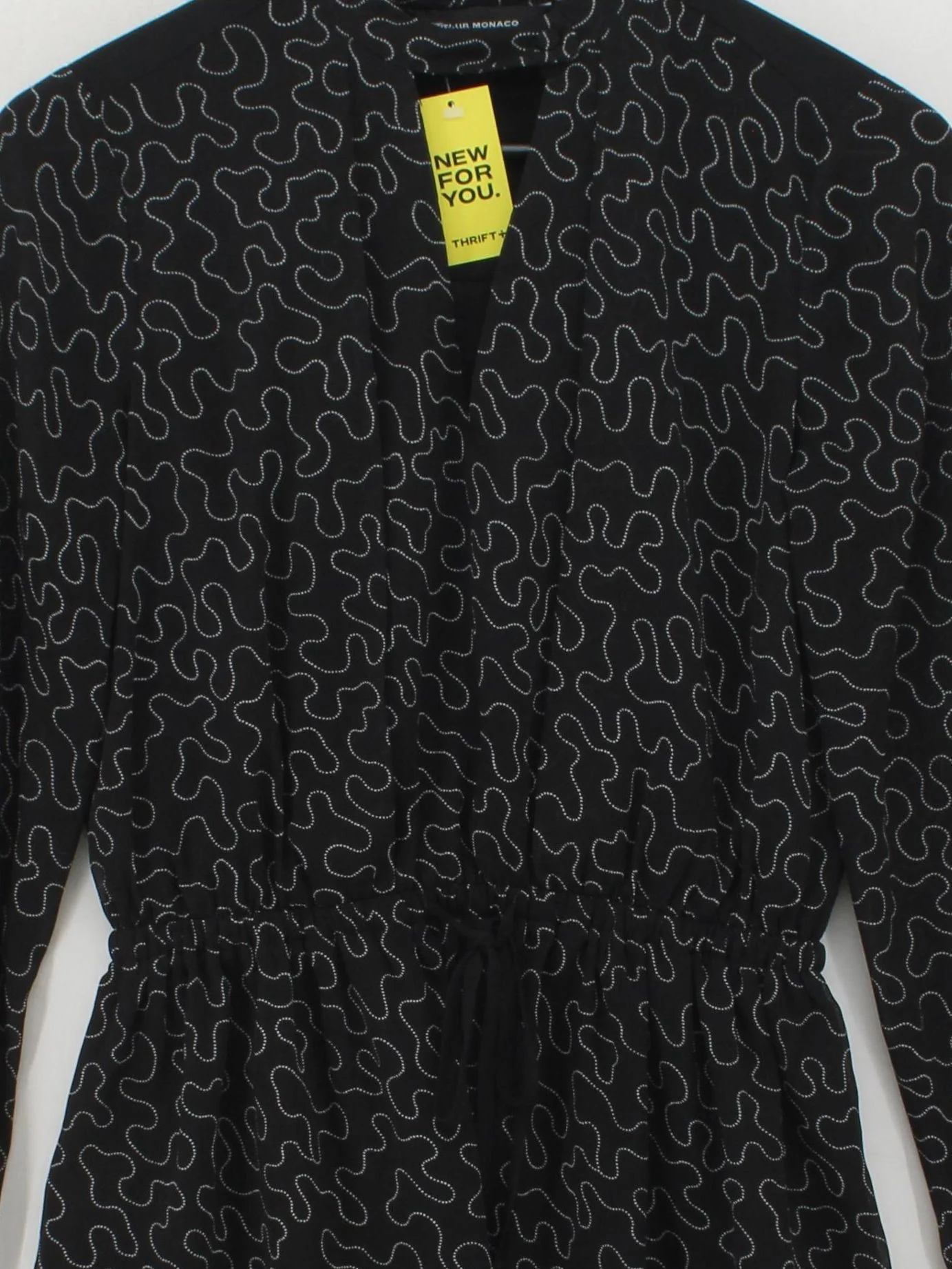Club Monaco Shirt Mini Dress M in Black - Image 3