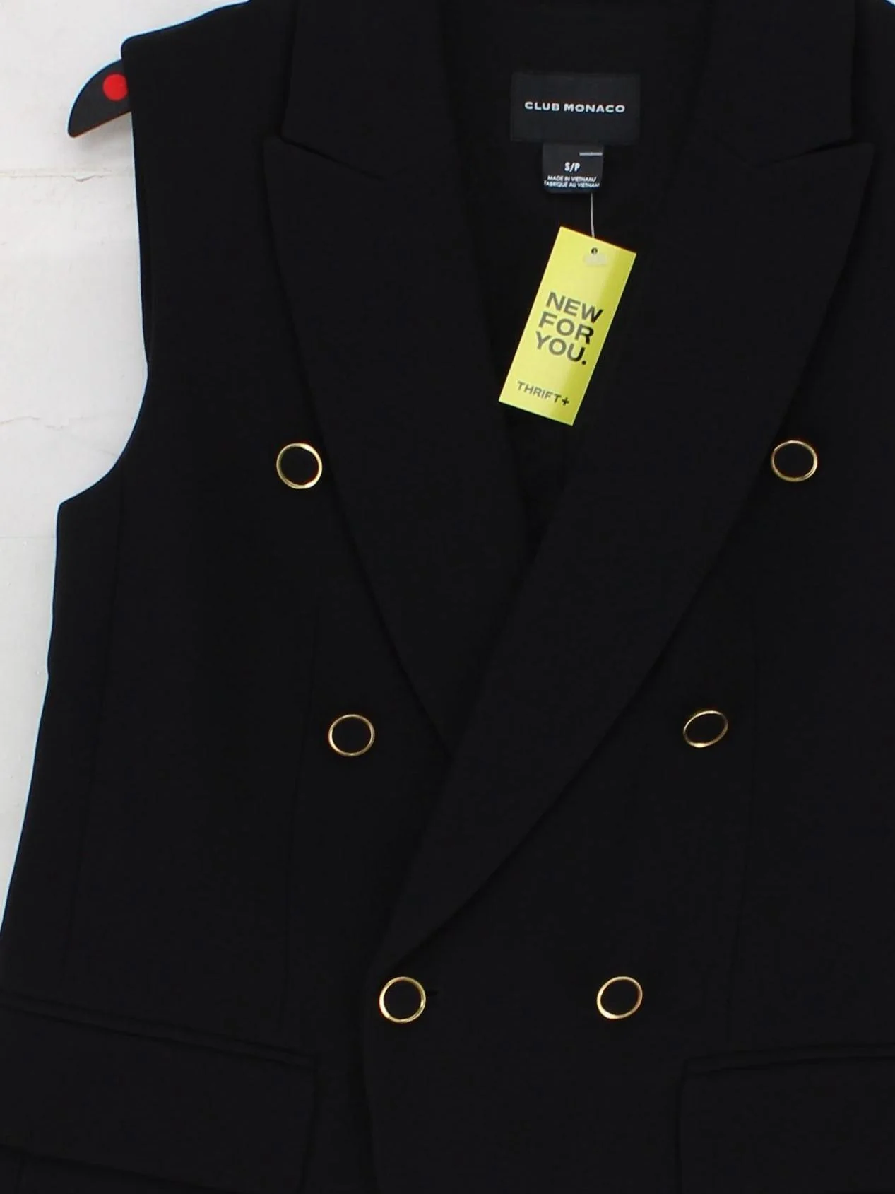 Club Monaco Women's Blazer S Black Acetate with Polyester Overcoat - Image 3