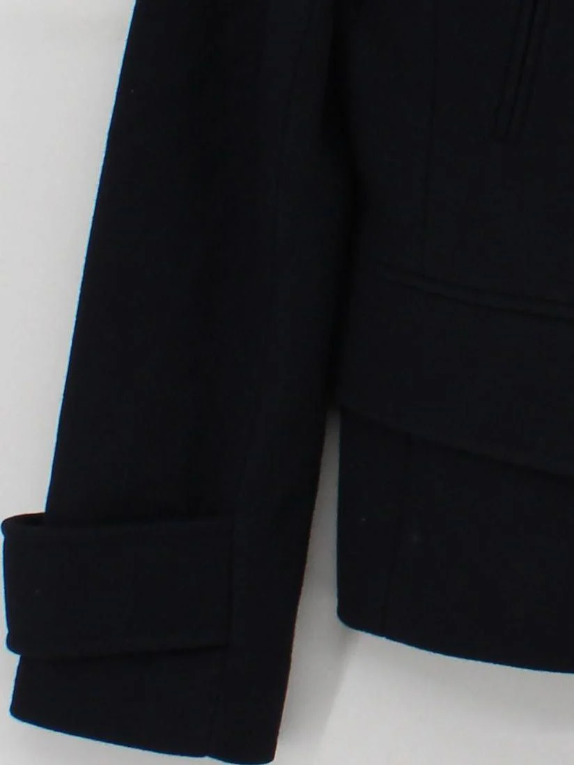 Club Monaco Women's Coat M Black Wool with Nylon, Polyester Pea Coat - Image 4