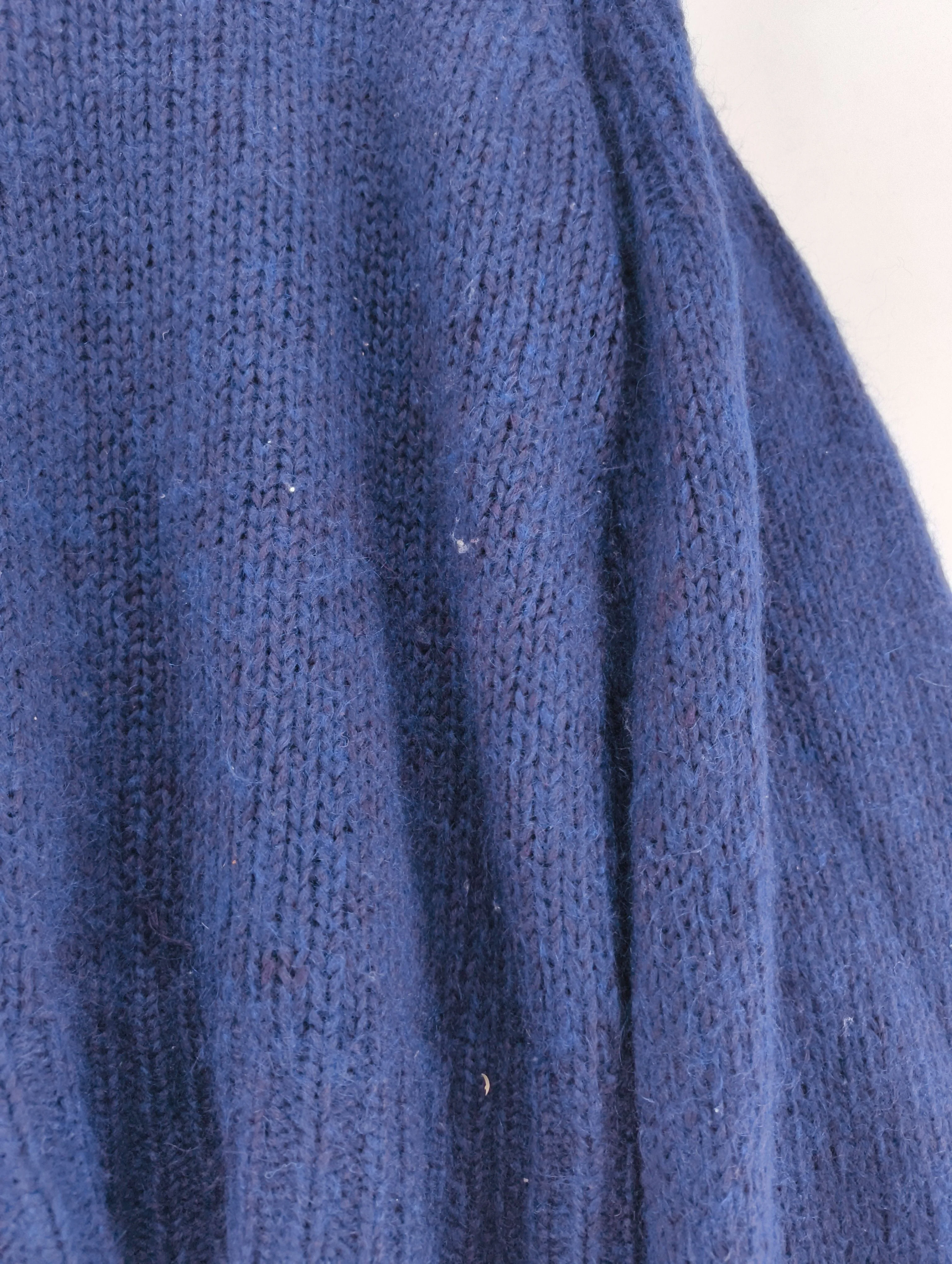 Club Monaco Women's Jumper S Blue Cotton with Mohair, Wool Crew Neck Pullover - Image 5