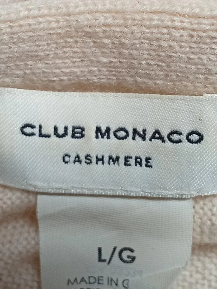 Club Monaco Women's Jumper UK 12 Pink 100% Cashmere V-Neck Pullover - Image 5