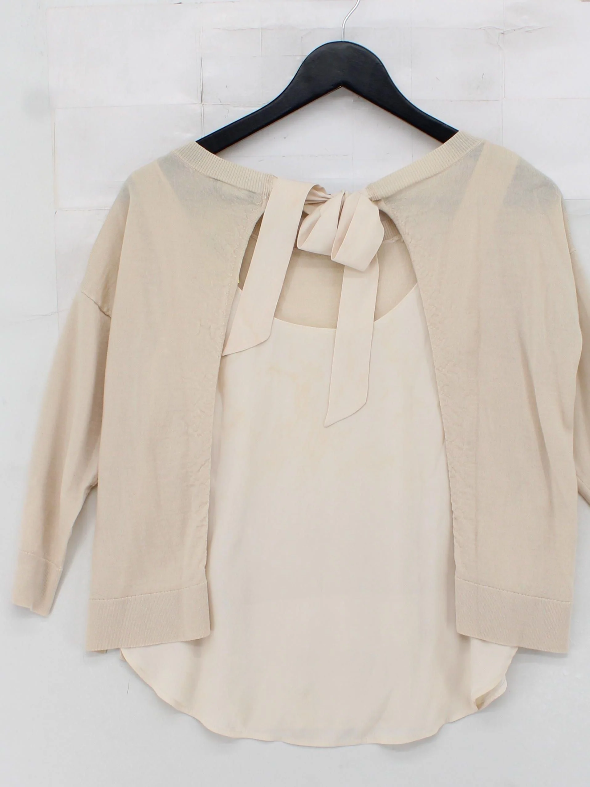 Club Monaco Women's Jumper XXS Cream 100% Other Round Neck Pullover - Image 2