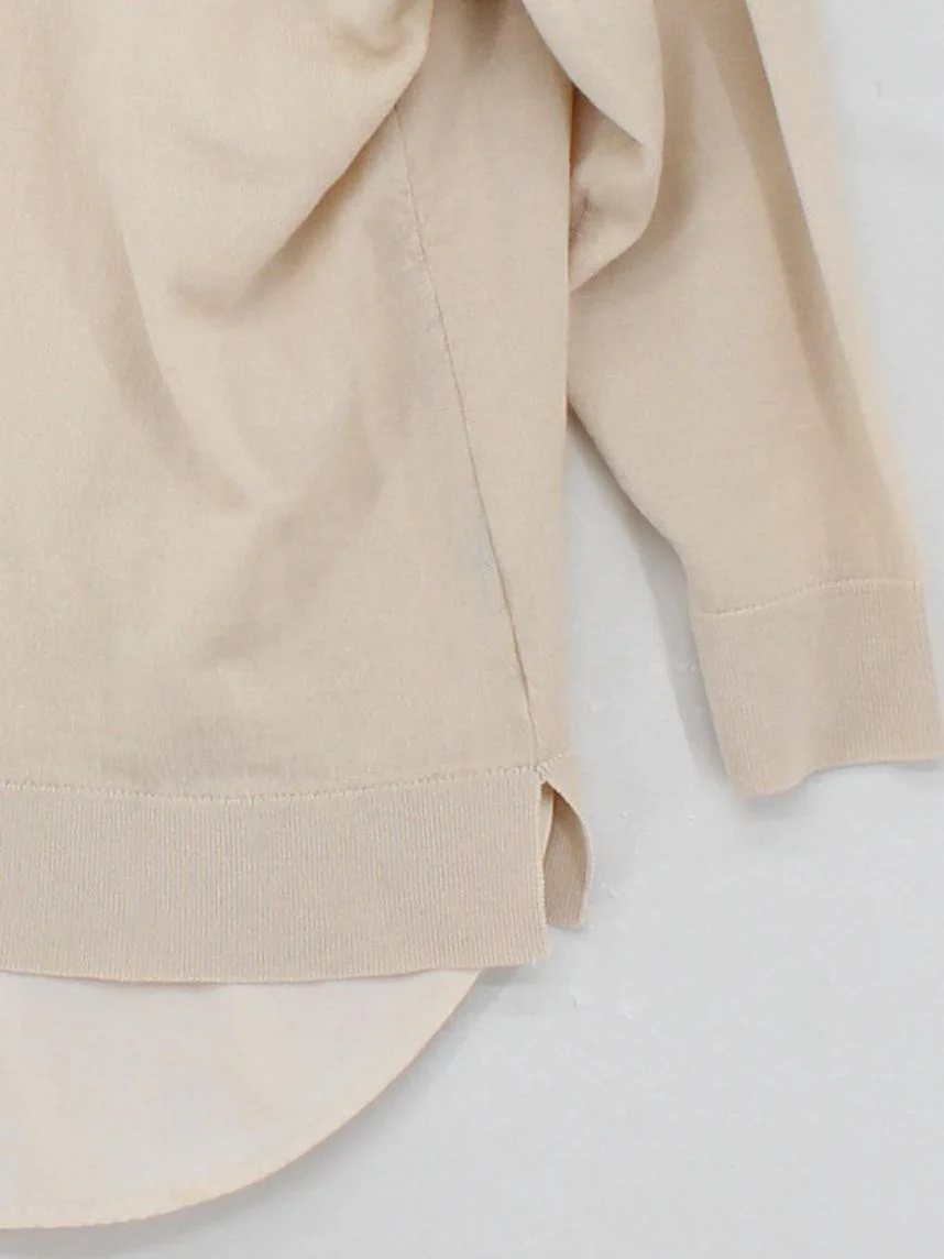 Club Monaco Women's Jumper XXS Cream 100% Other Round Neck Pullover - Image 4