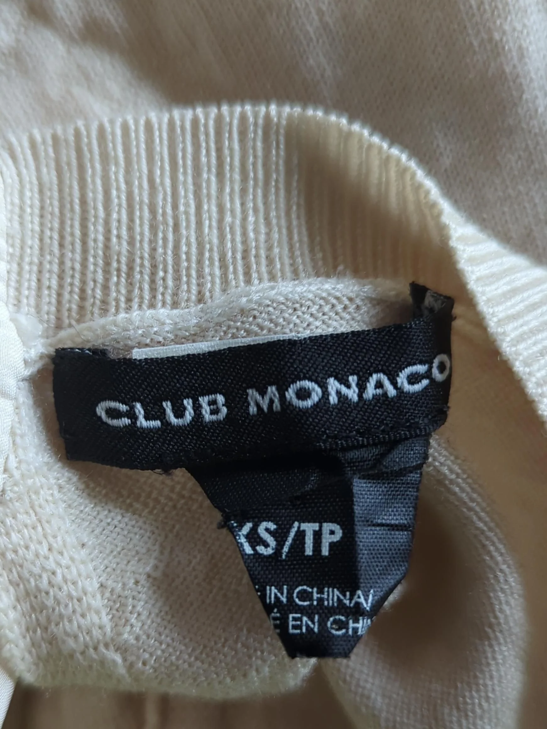 Club Monaco Women's Jumper XXS Cream 100% Other Round Neck Pullover - Image 5