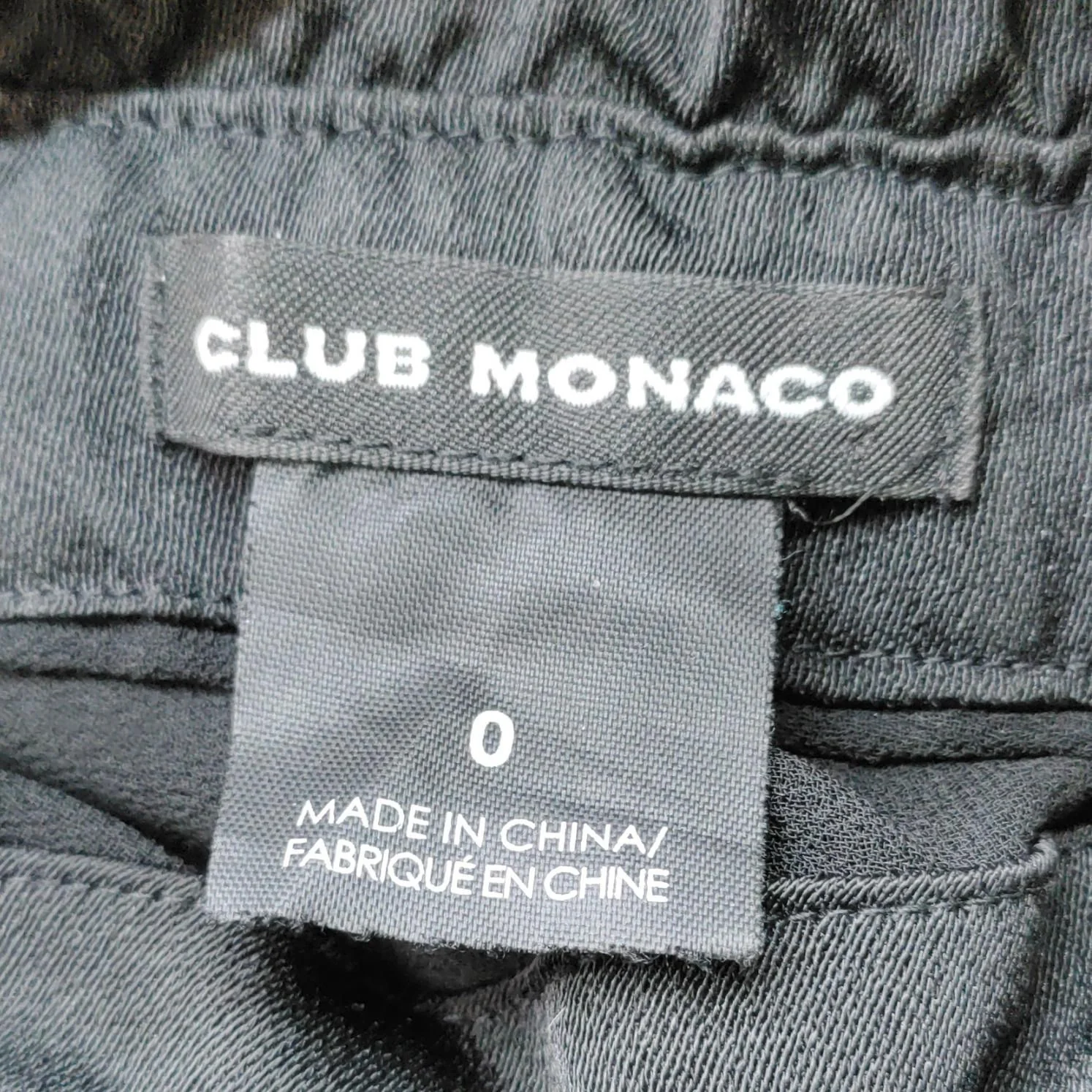 Club Monaco Women's Top XXS Black 100% Polyester Short Sleeve Square Neck Basic - Image 5