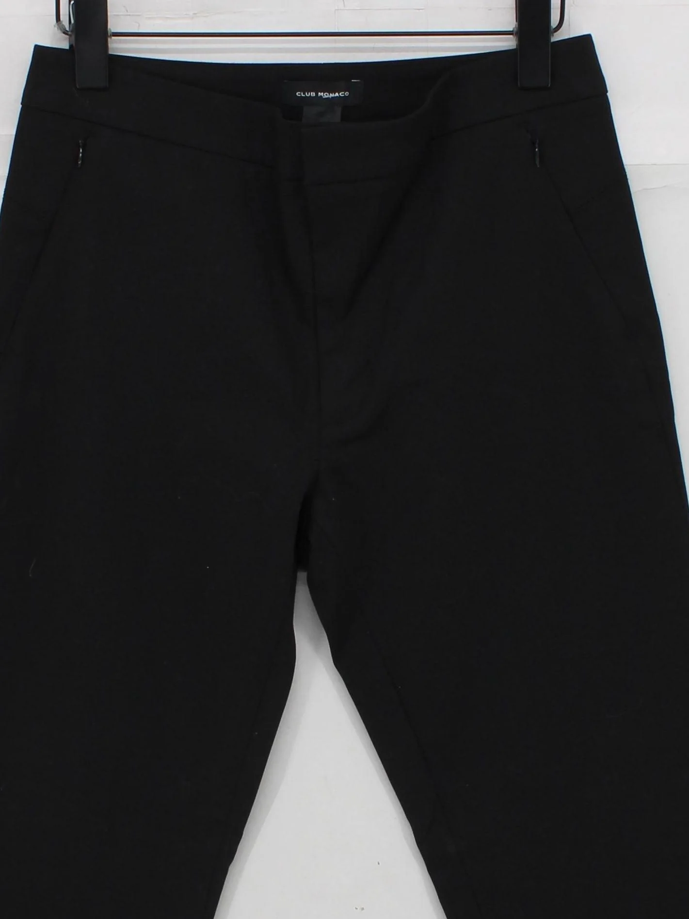 Club Monaco Women's Trousers UK 10 Black Cotton with Viscose, Elastane Chino - Image 3