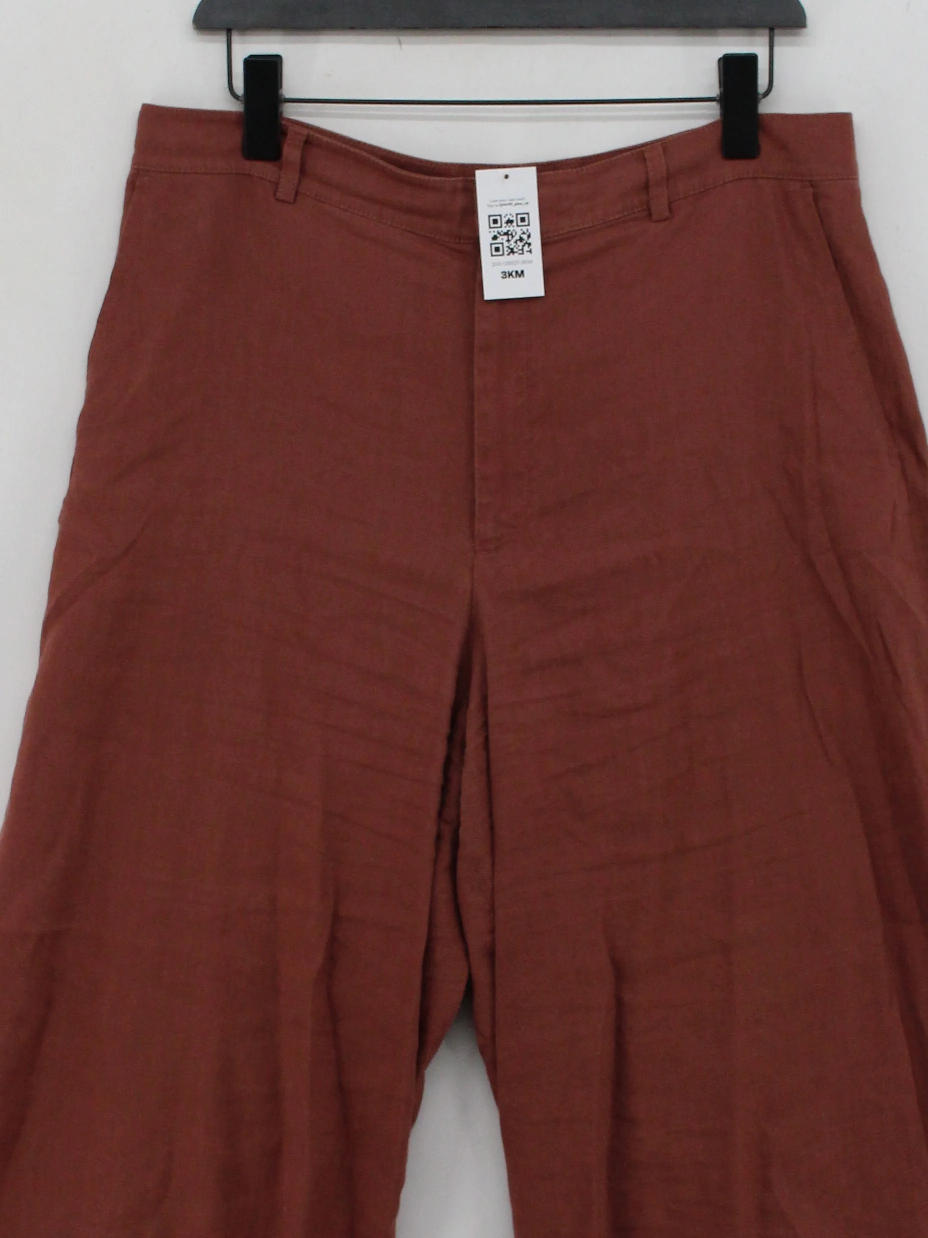 Club Monaco Women's Trousers UK 12 Brown Linen with Viscose, Elastane Chino - Image 3