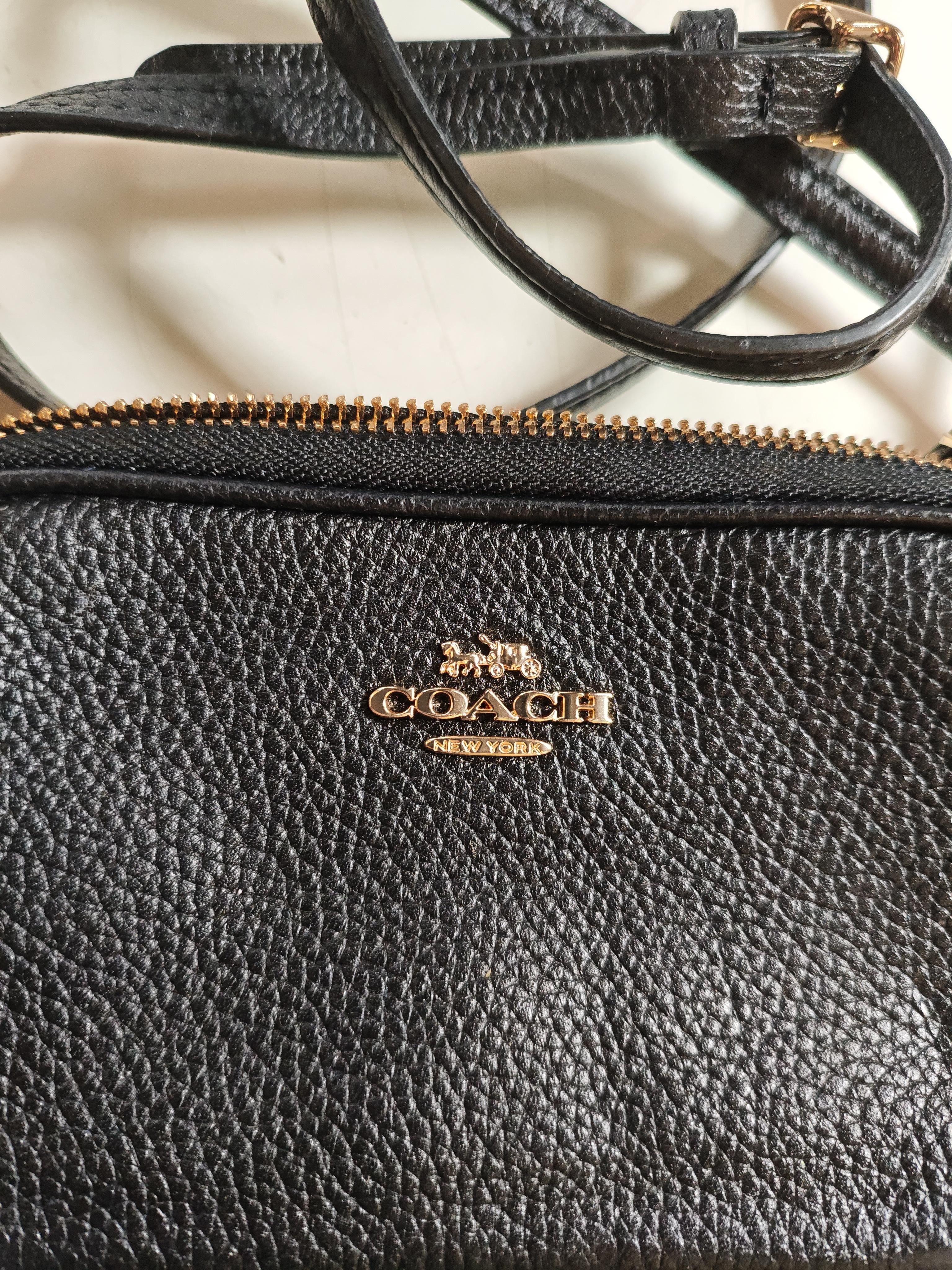Coach Women's Bag Black 100% Leather Crossbody - Image 5