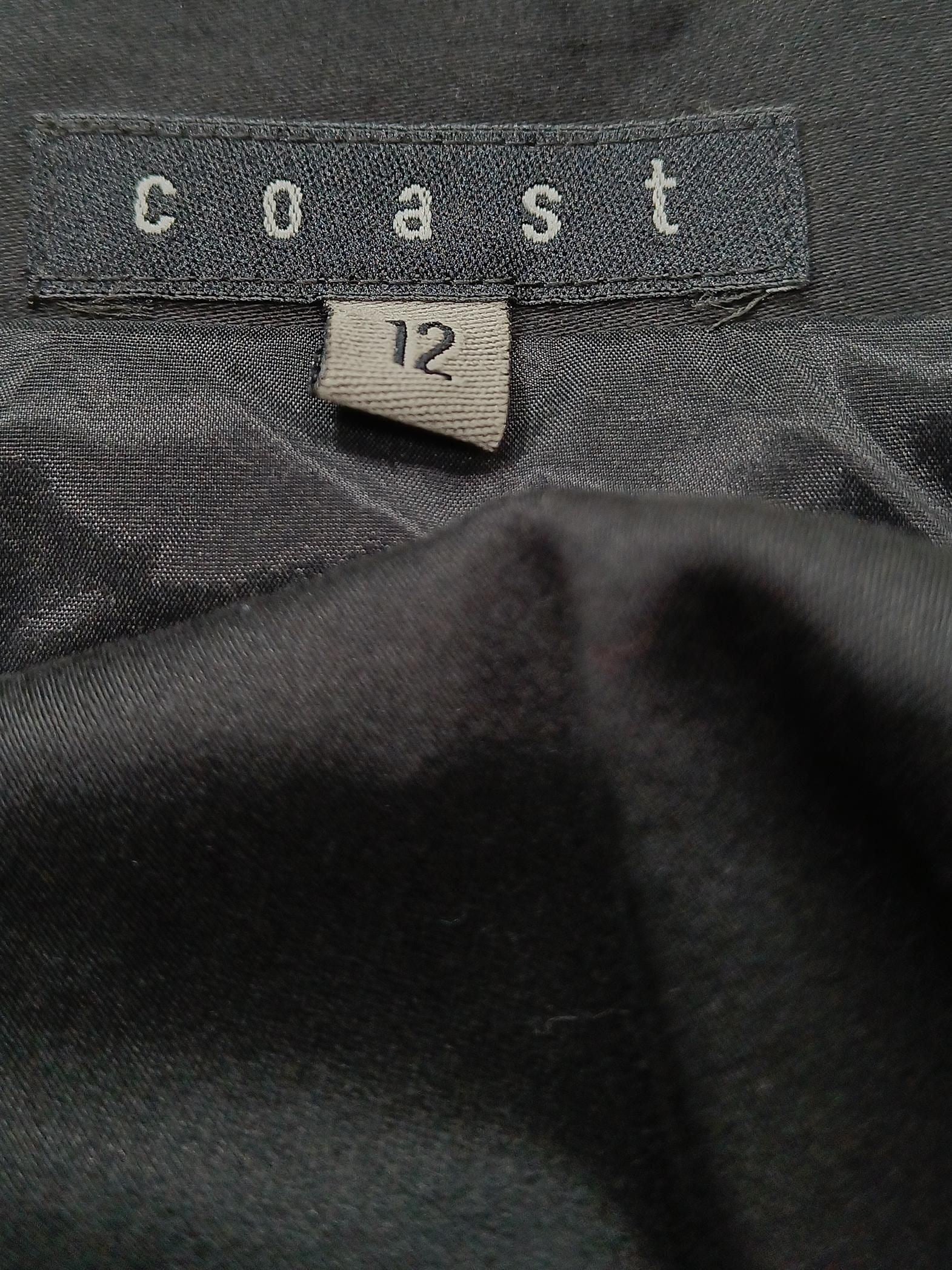 Coast A-Line Midi Dress UK12 in Black - Image 6